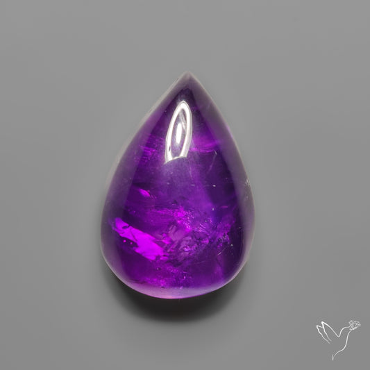 Gemmy Amethyst Cabochon Deep Violet