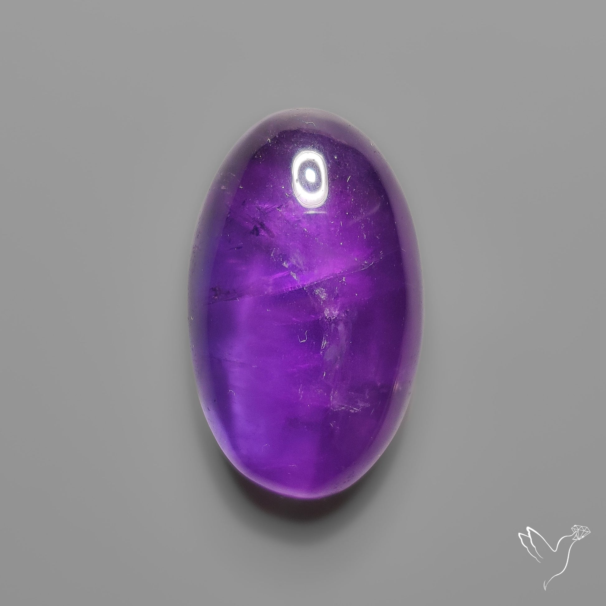 Gemmy Amethyst Cabochon Deep Violet