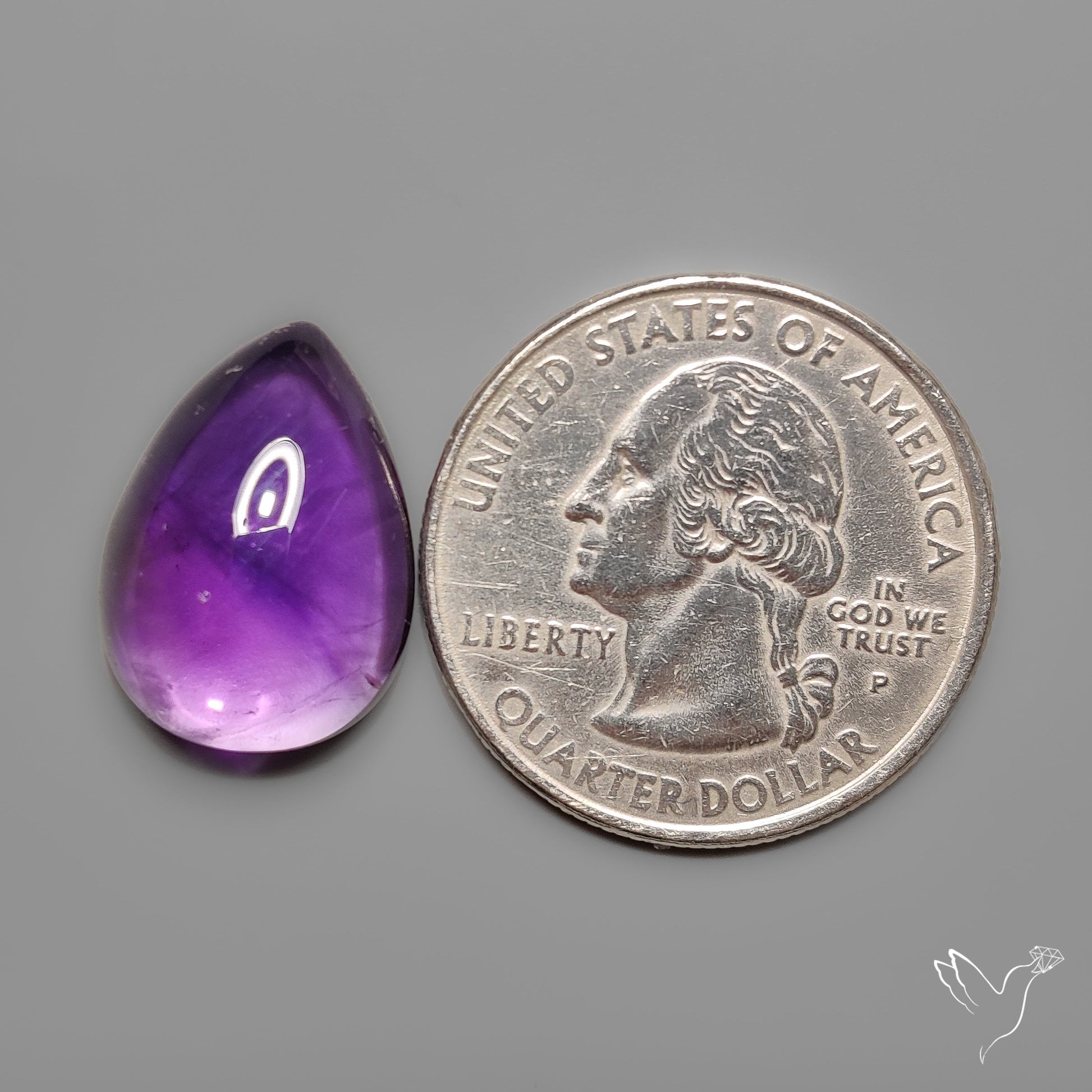 Gemmy Amethyst Cabochon Deep Violet