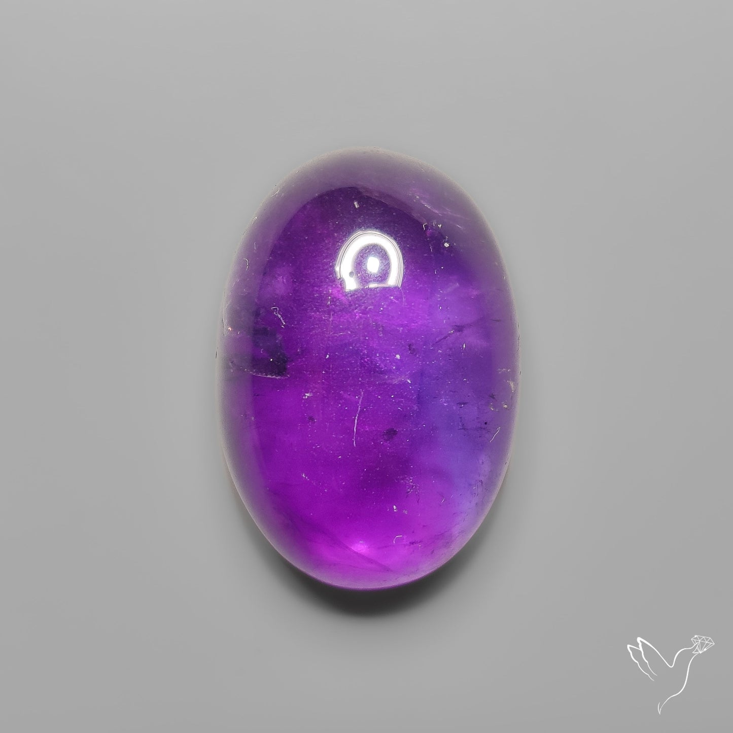 Gemmy Amethyst Cabochon Deep Violet