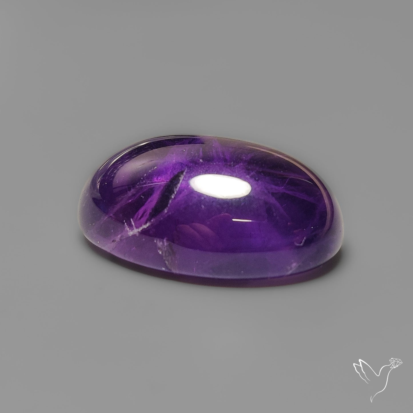 Gemmy Amethyst Cabochon Deep Violet