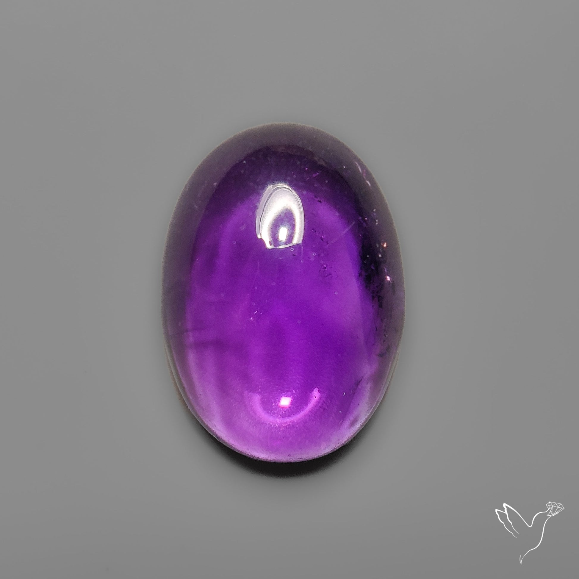 Gemmy Amethyst Cabochon Deep Violet