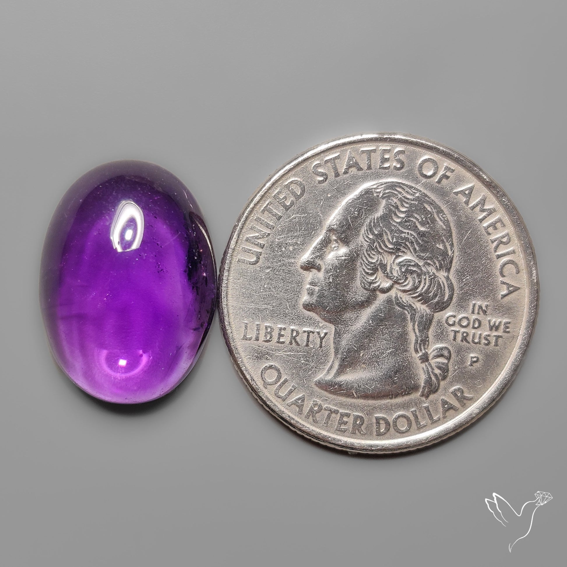 Gemmy Amethyst Cabochon Deep Violet