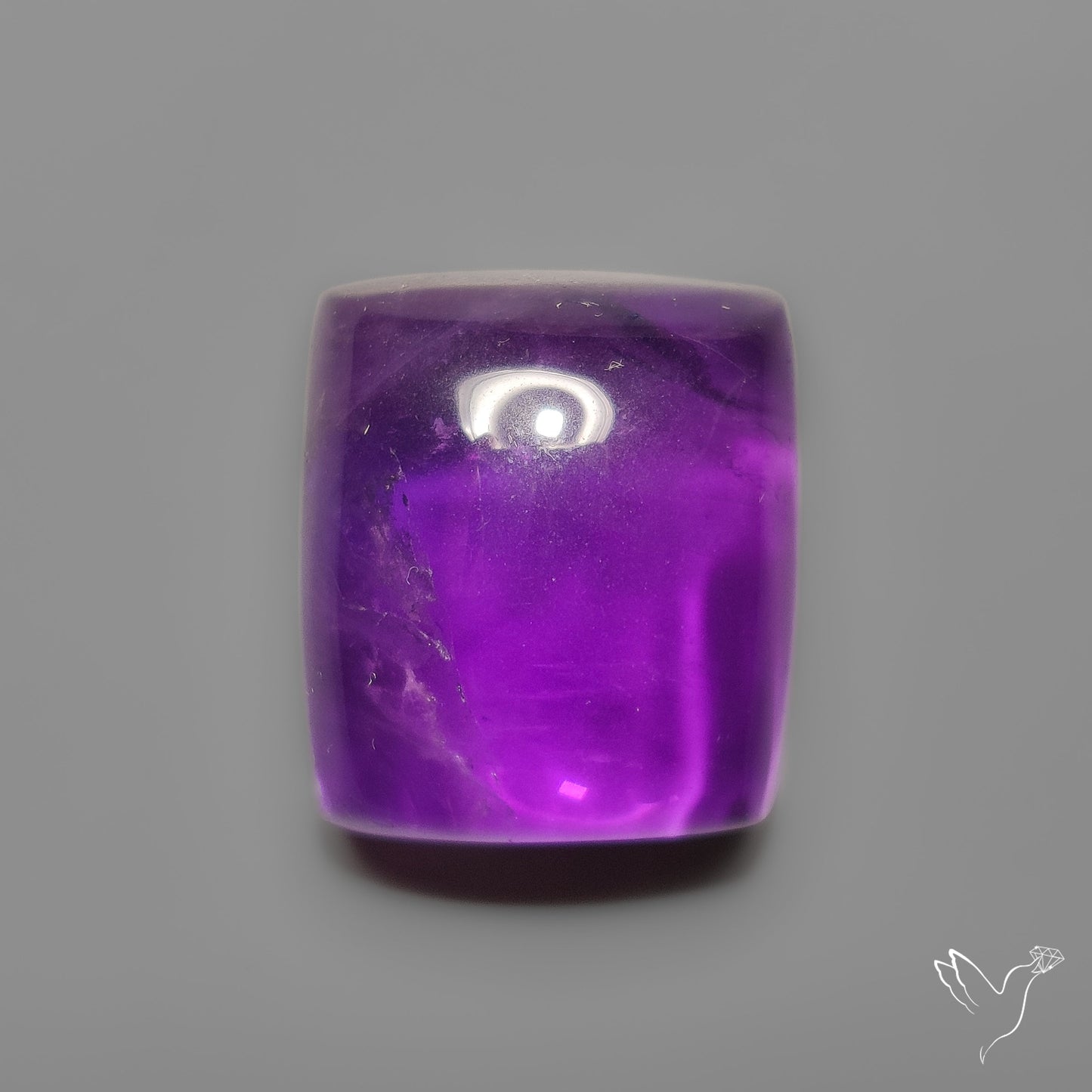 Gemmy Amethyst Cabochon Deep Violet