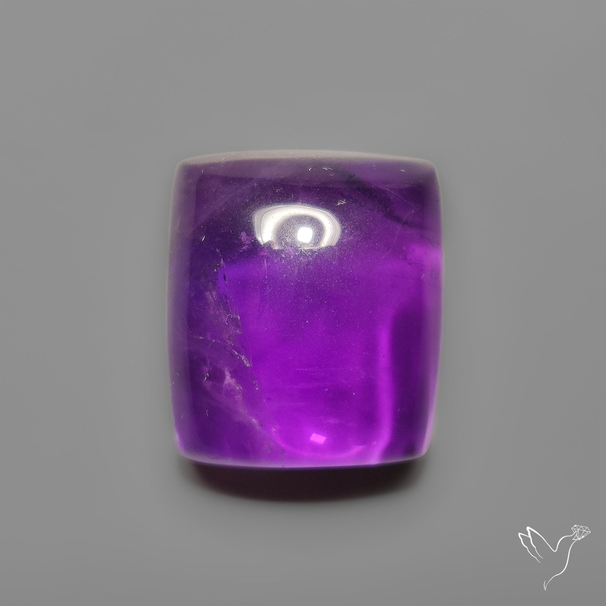 Gemmy Amethyst Cabochon Deep Violet