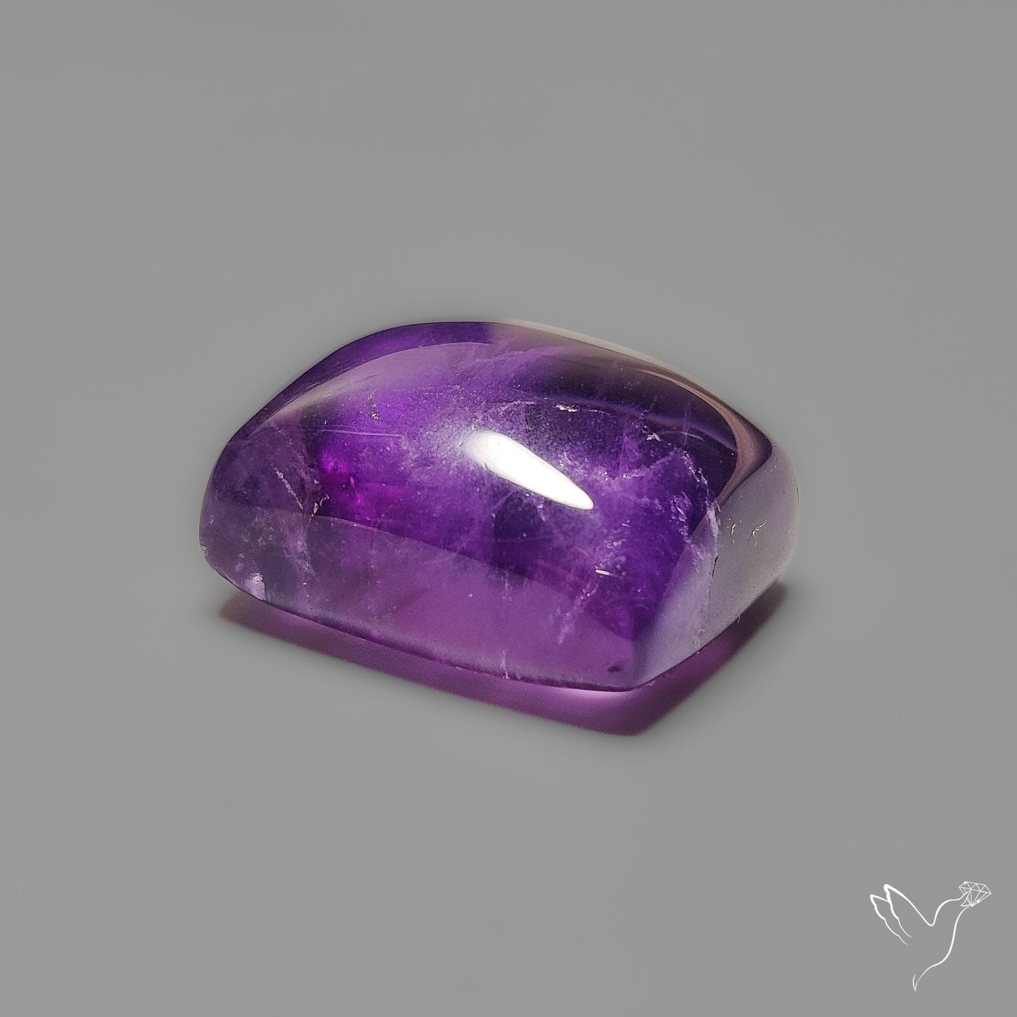 Gemmy Amethyst Cabochon Deep Violet