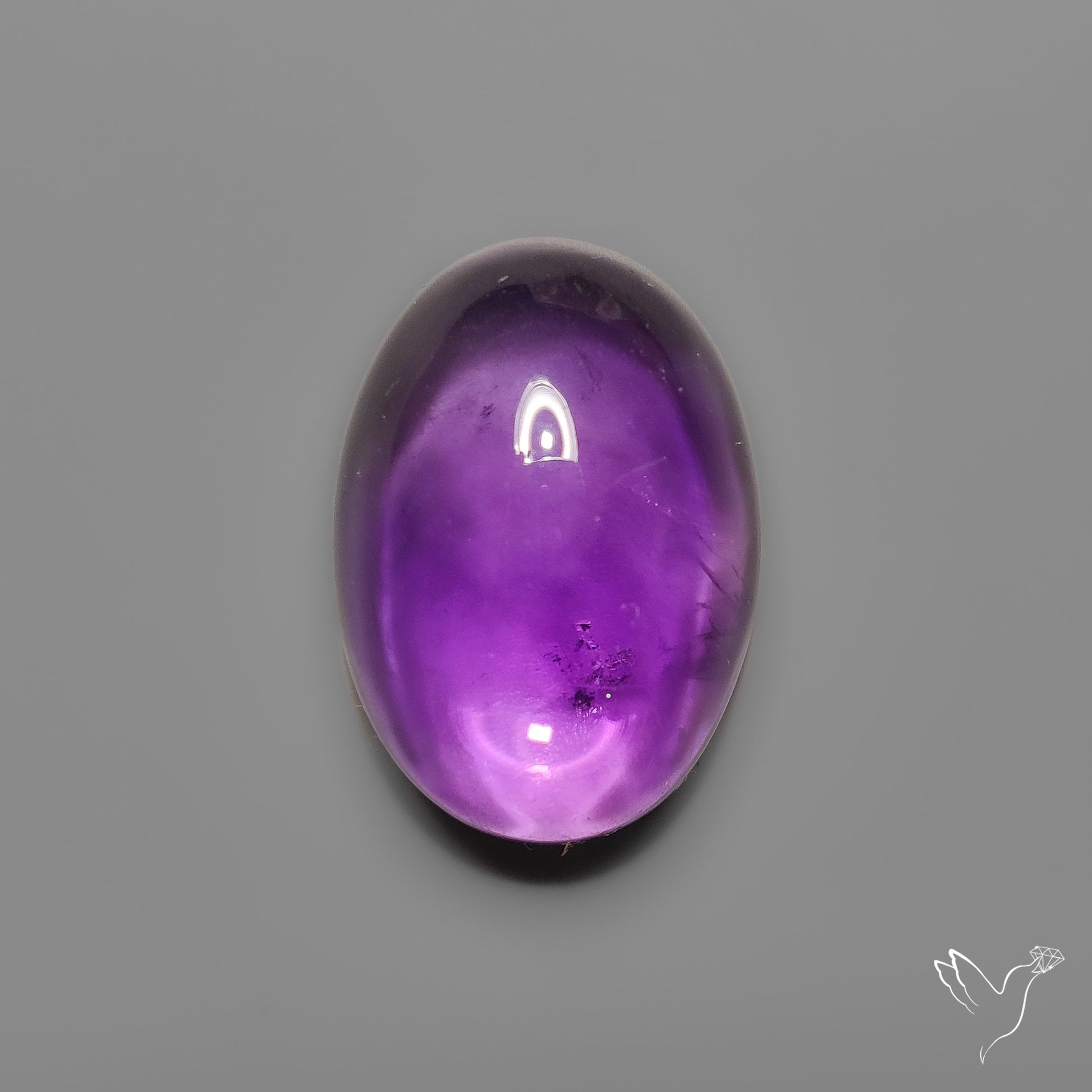 Gemmy Amethyst Cabochon Deep Violet