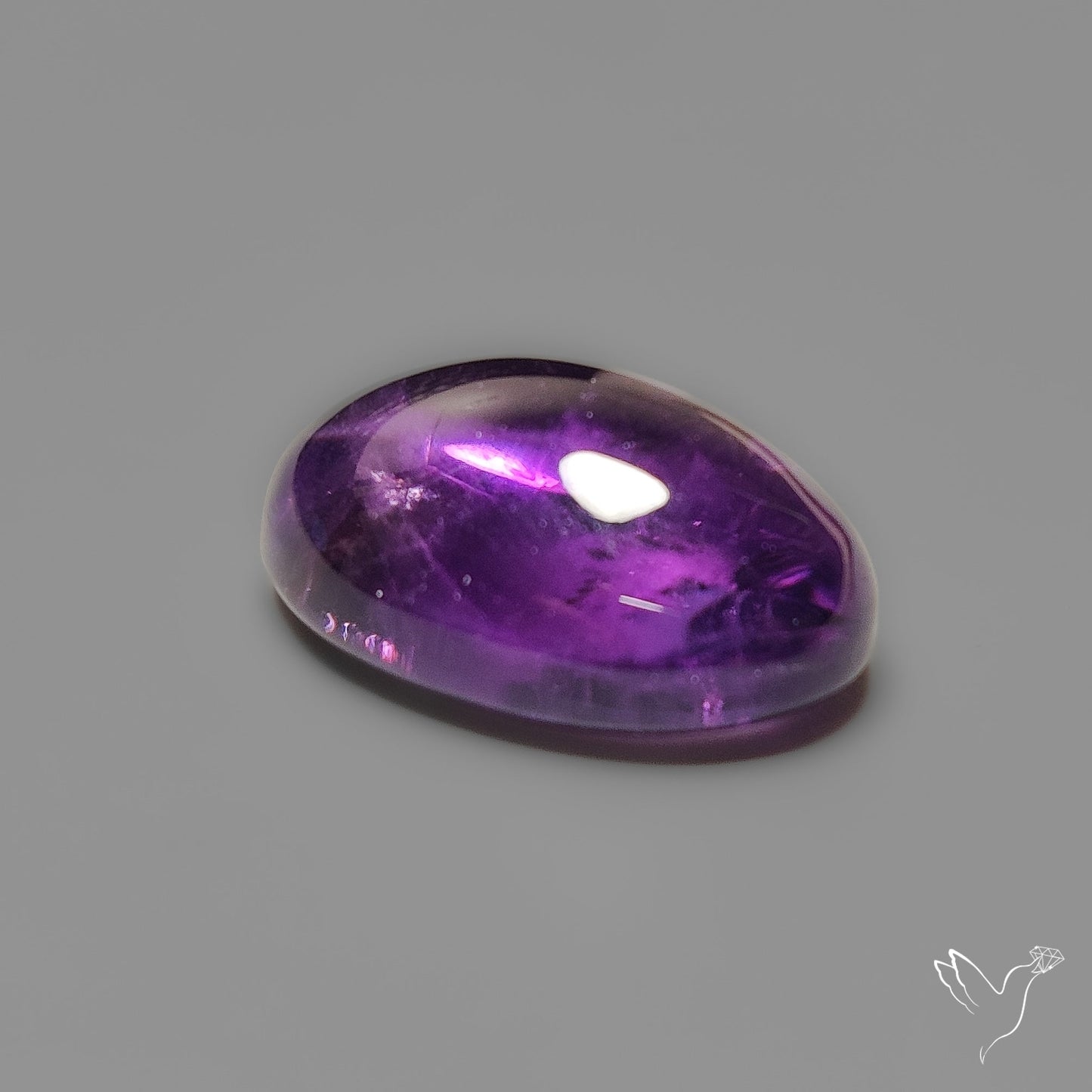 Gemmy Amethyst Cabochon Deep Violet