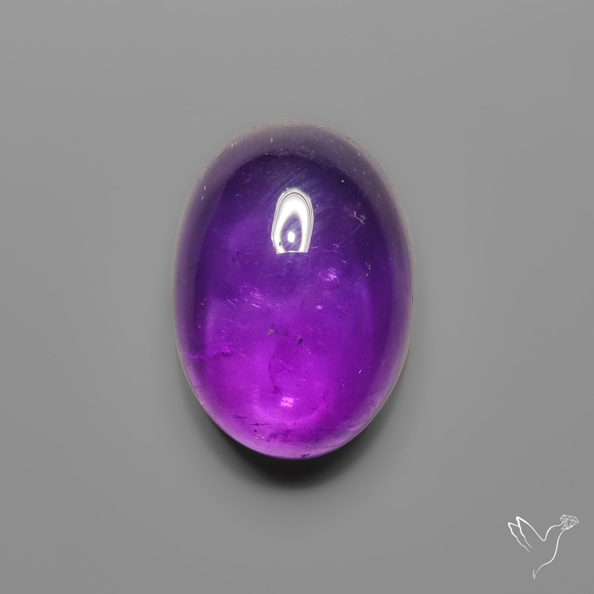 Gemmy Amethyst Cabochon Deep Violet