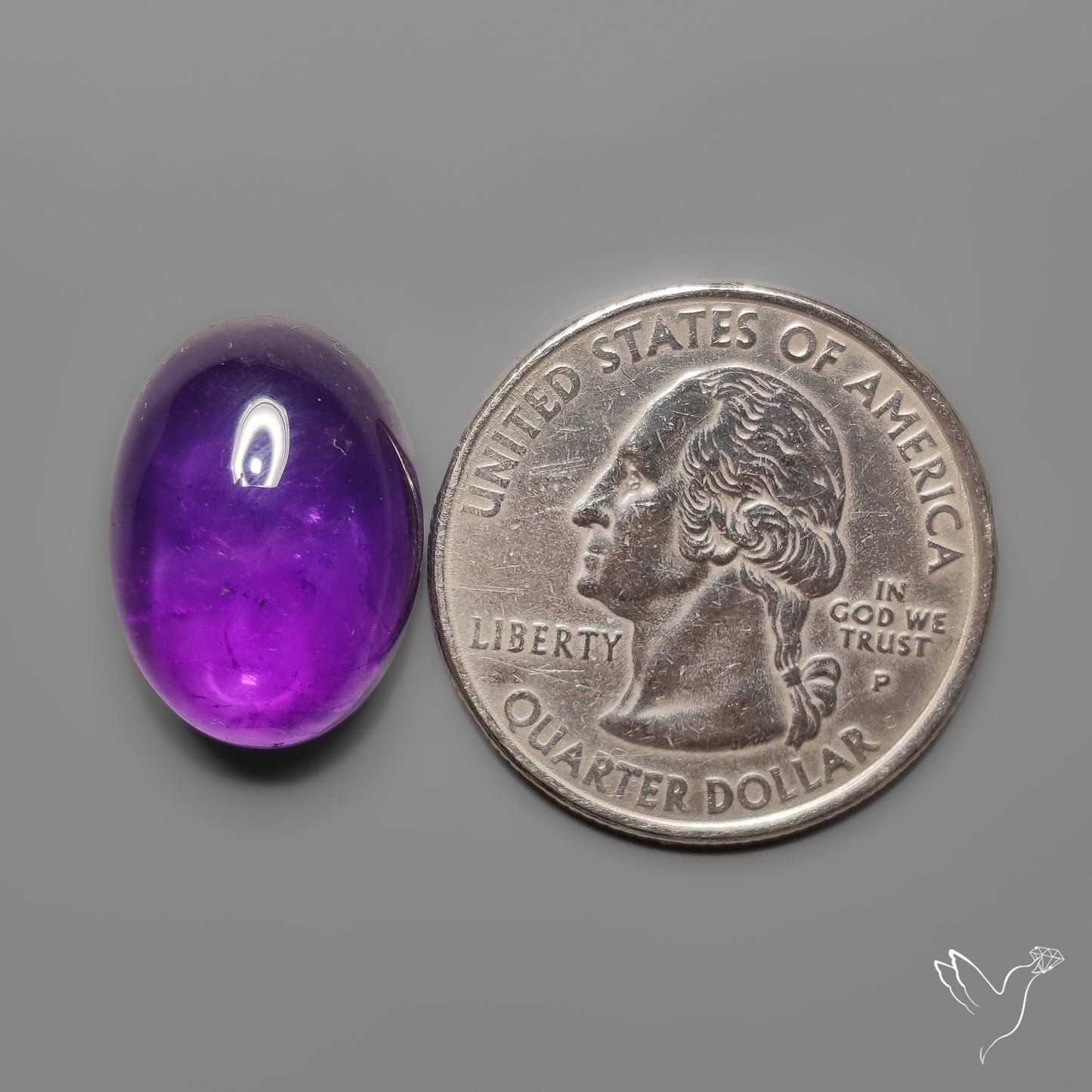 Gemmy Amethyst Cabochon Deep Violet