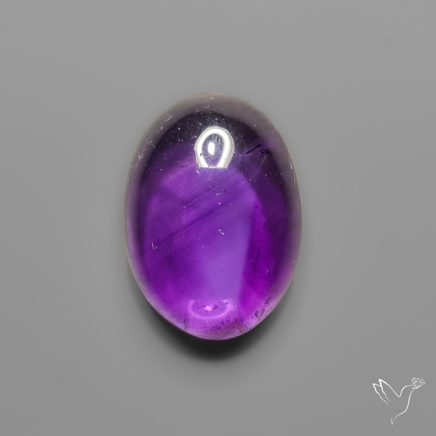 Gemmy Amethyst Cabochon Deep Violet