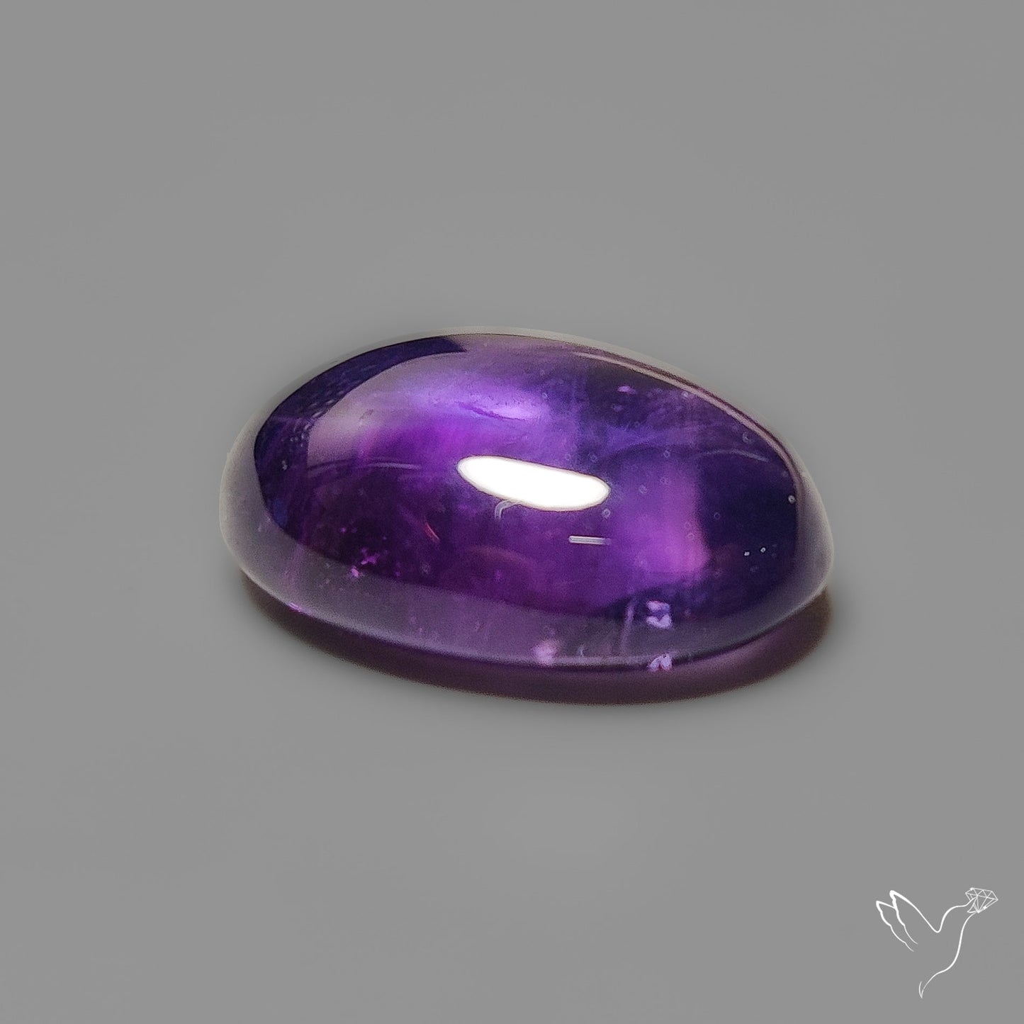Gemmy Amethyst Cabochon Deep Violet