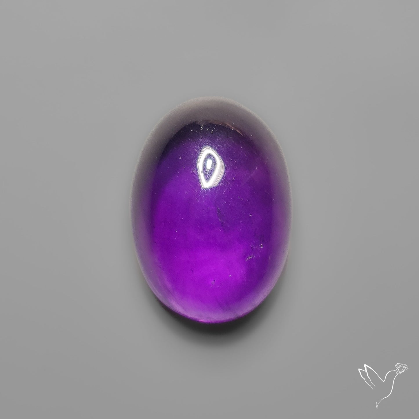 Gemmy Amethyst Cabochon Deep Violet