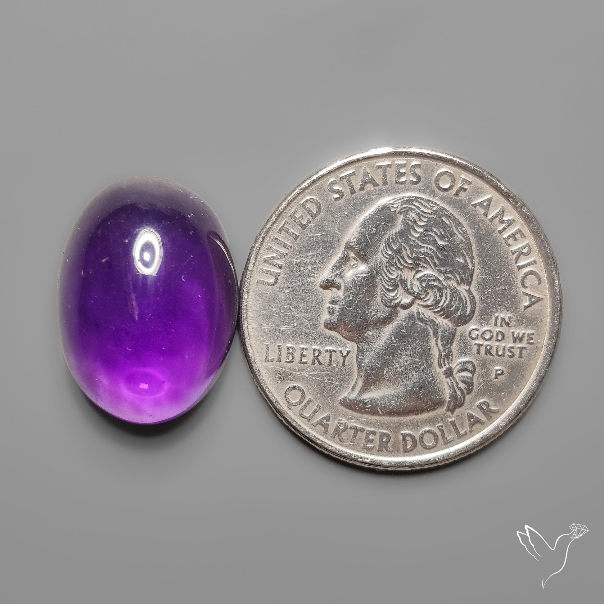Gemmy Amethyst Cabochon Deep Violet