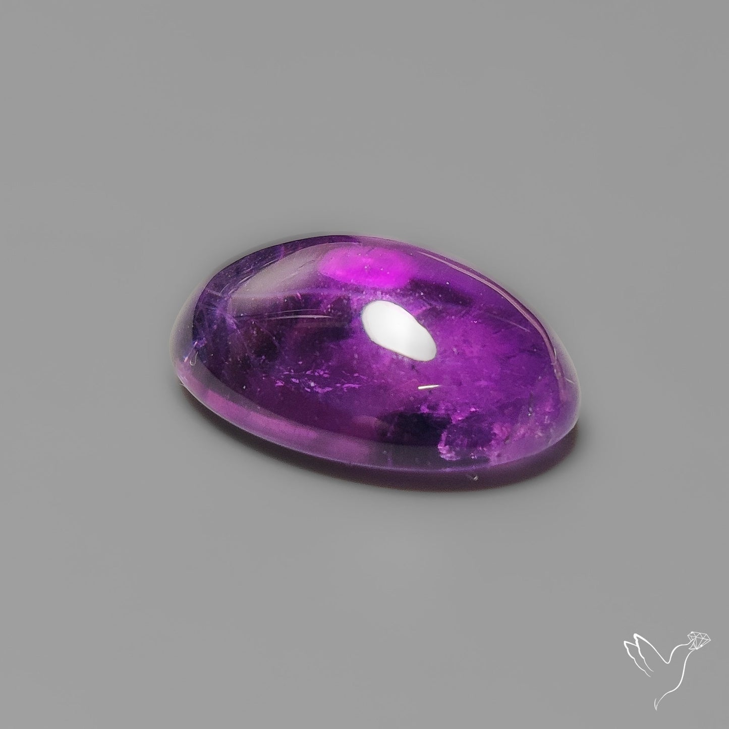 Gemmy Amethyst Cabochon Deep Violet