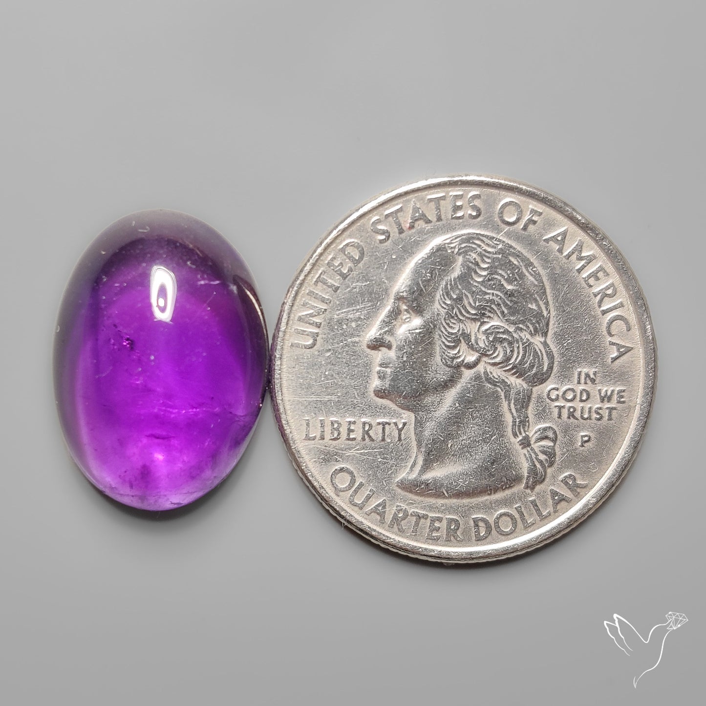 Gemmy Amethyst Cabochon Deep Violet