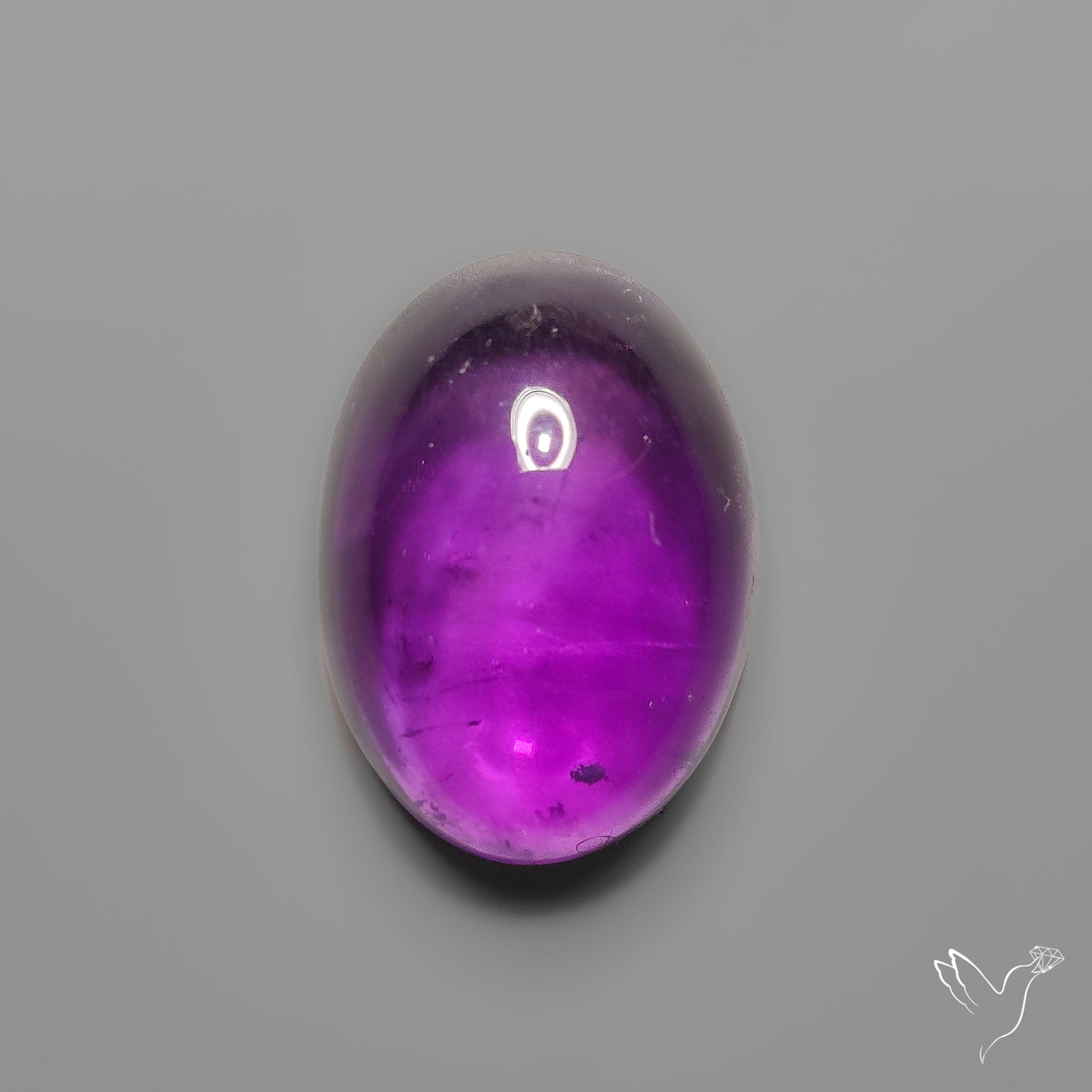 Gemmy Amethyst Cabochon Deep Violet