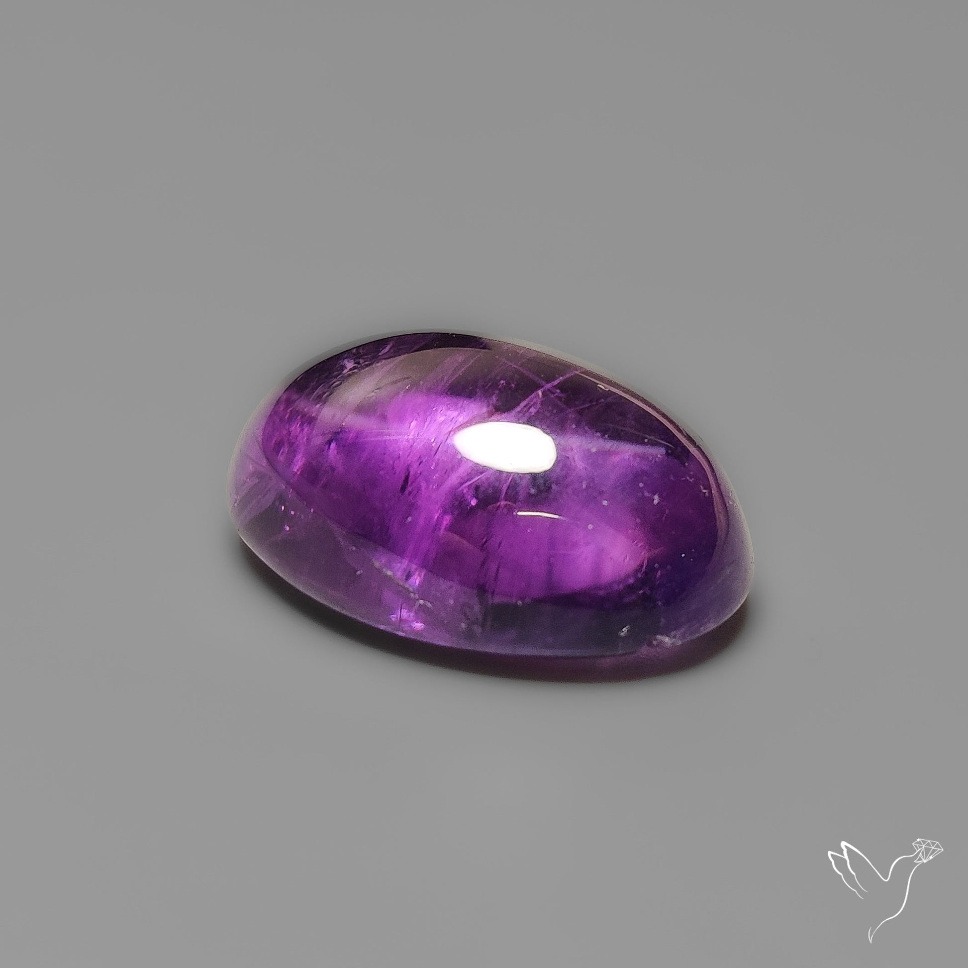 Gemmy Amethyst Cabochon Deep Violet