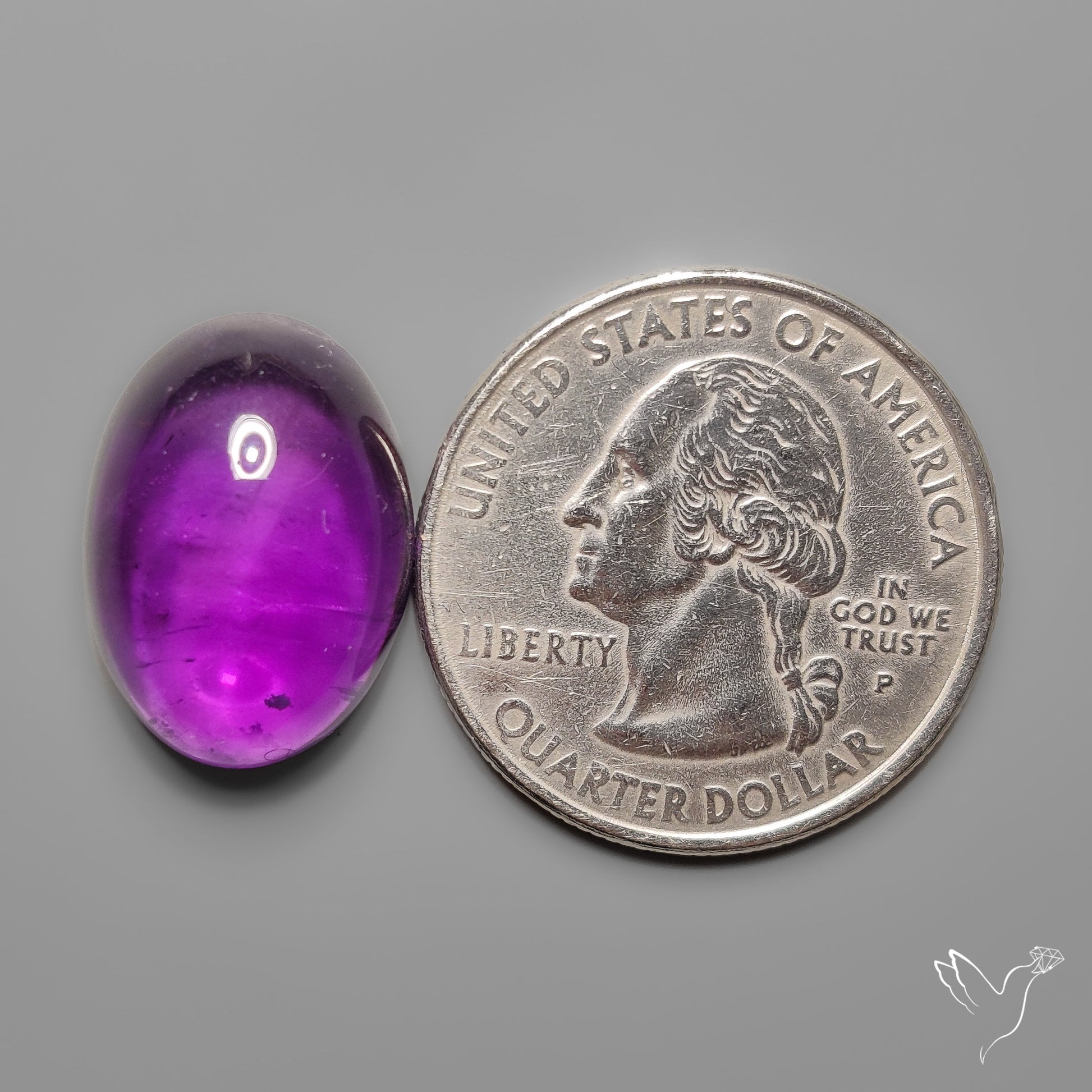 Gemmy Amethyst Cabochon Deep Violet
