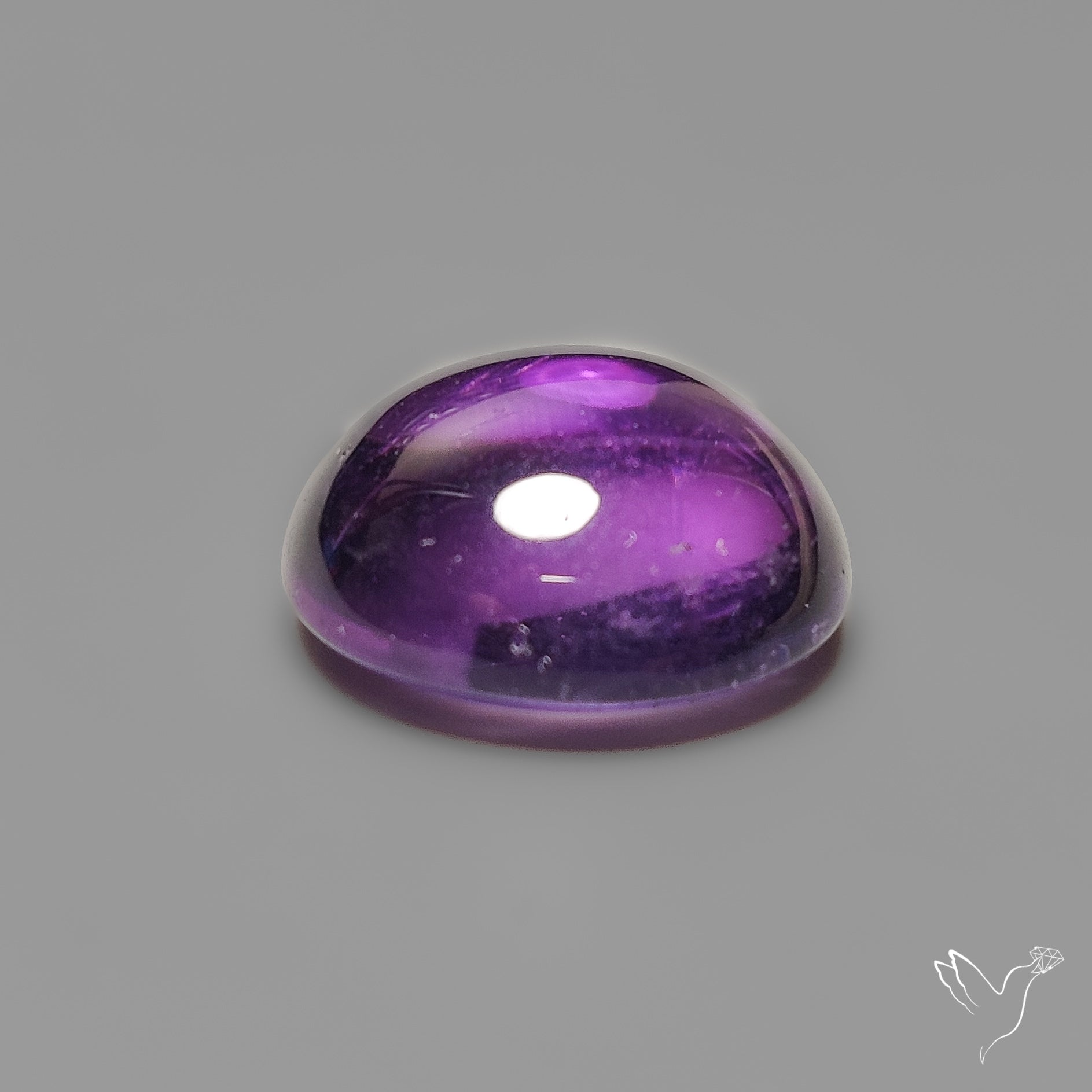 Gemmy Amethyst Cabochon Deep Violet
