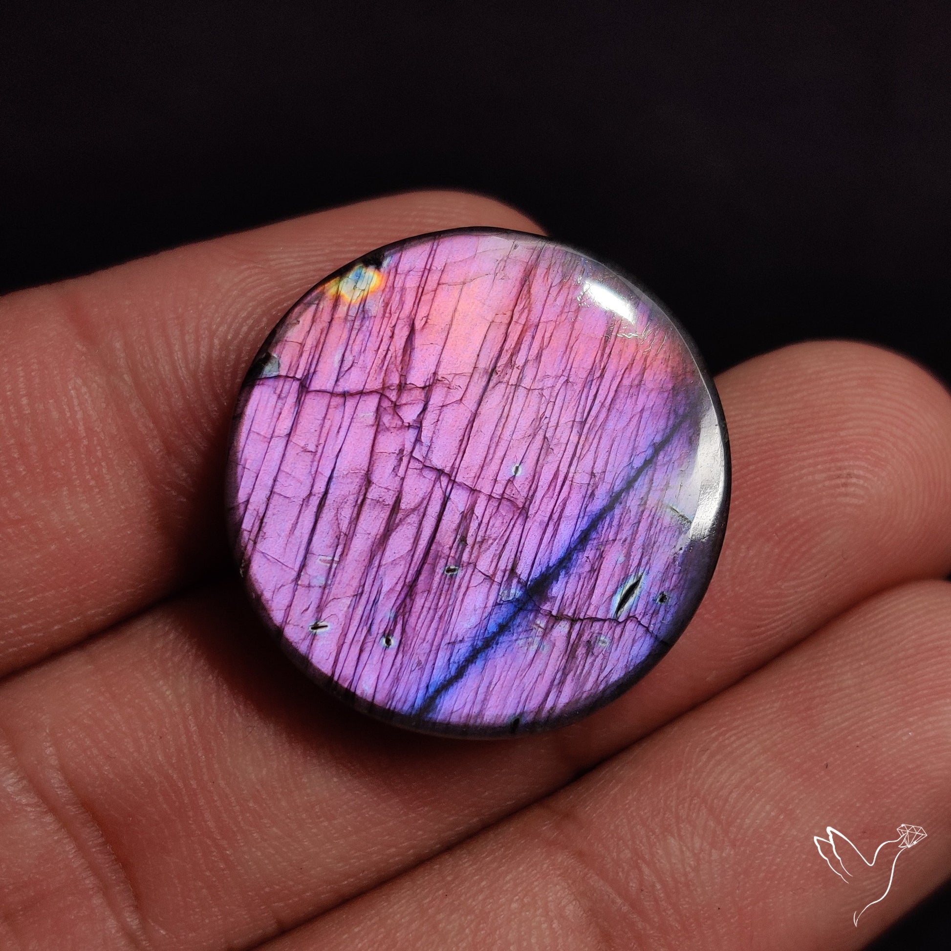 Purple Spectrolite Cabochon