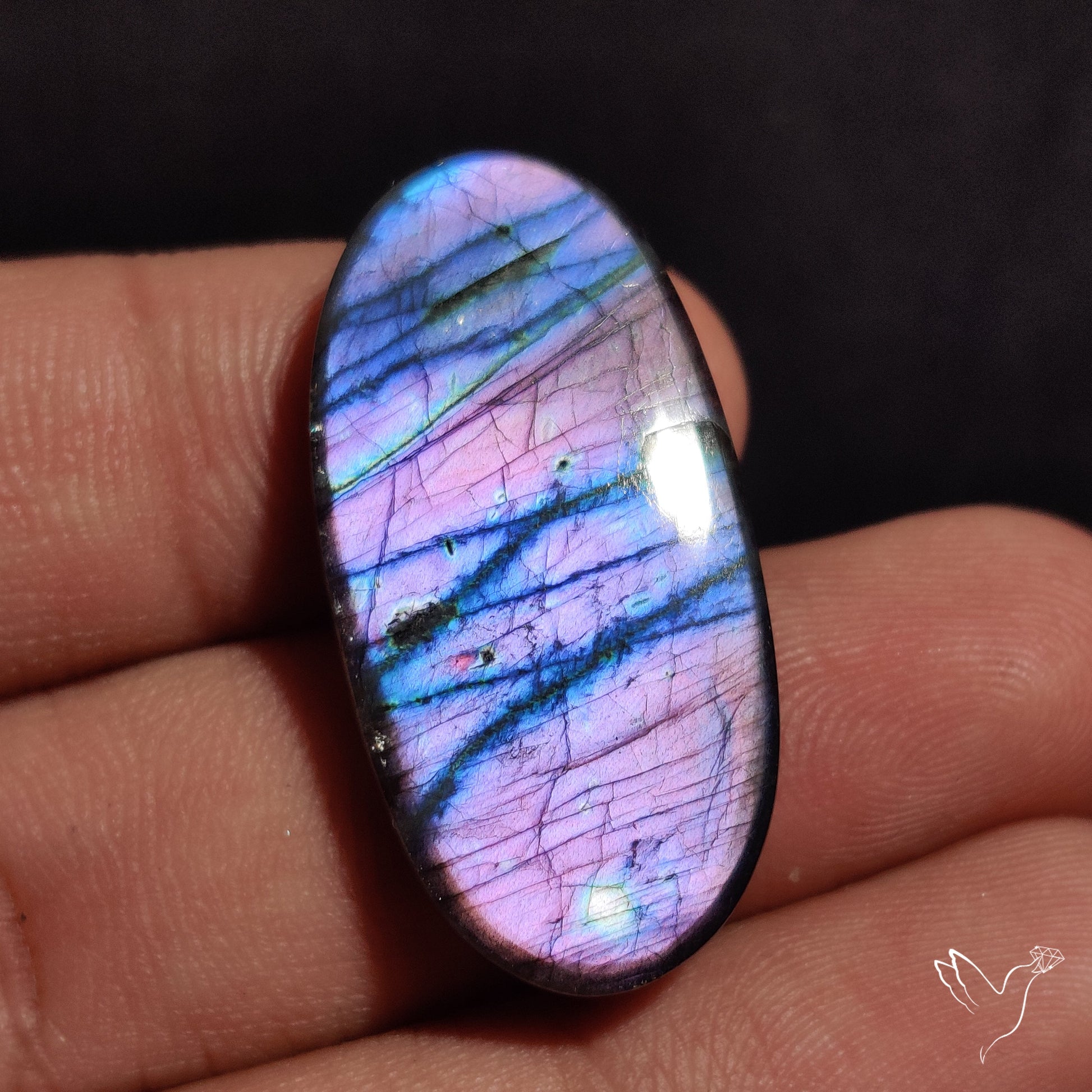 Purple Spectrolite Cabochon
