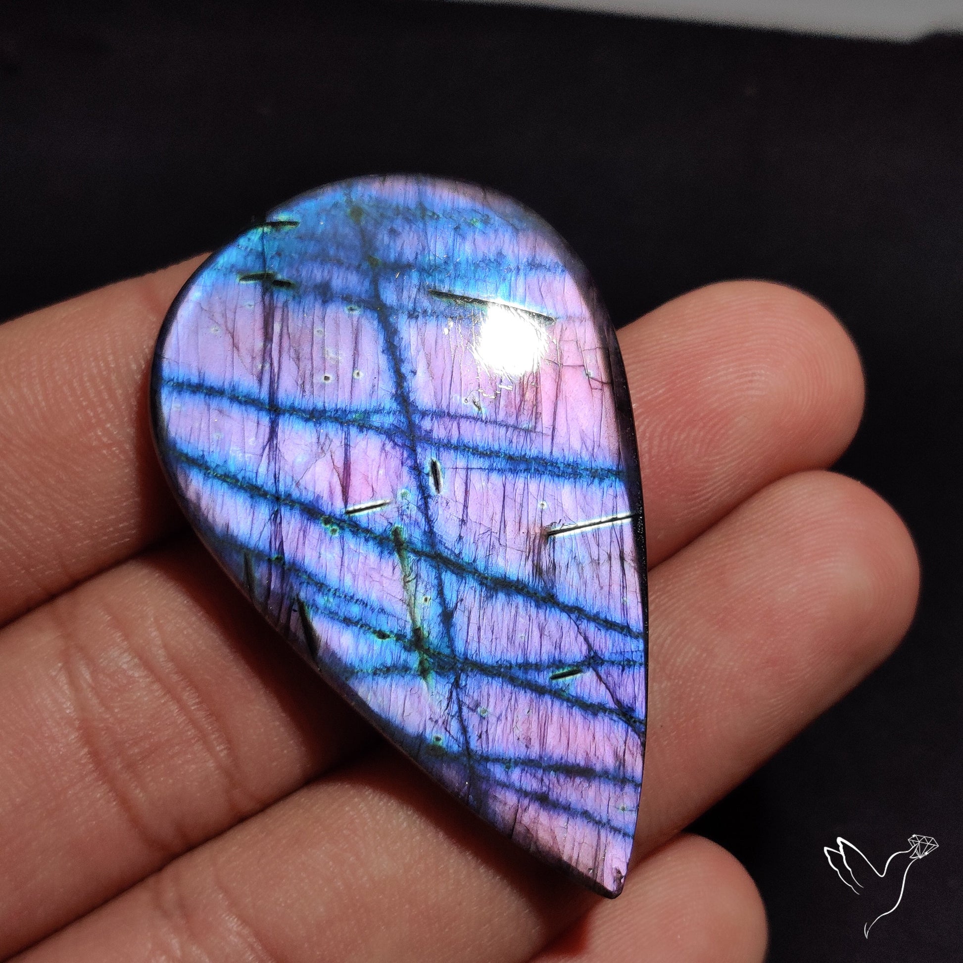 Purple Spectrolite Cabochon