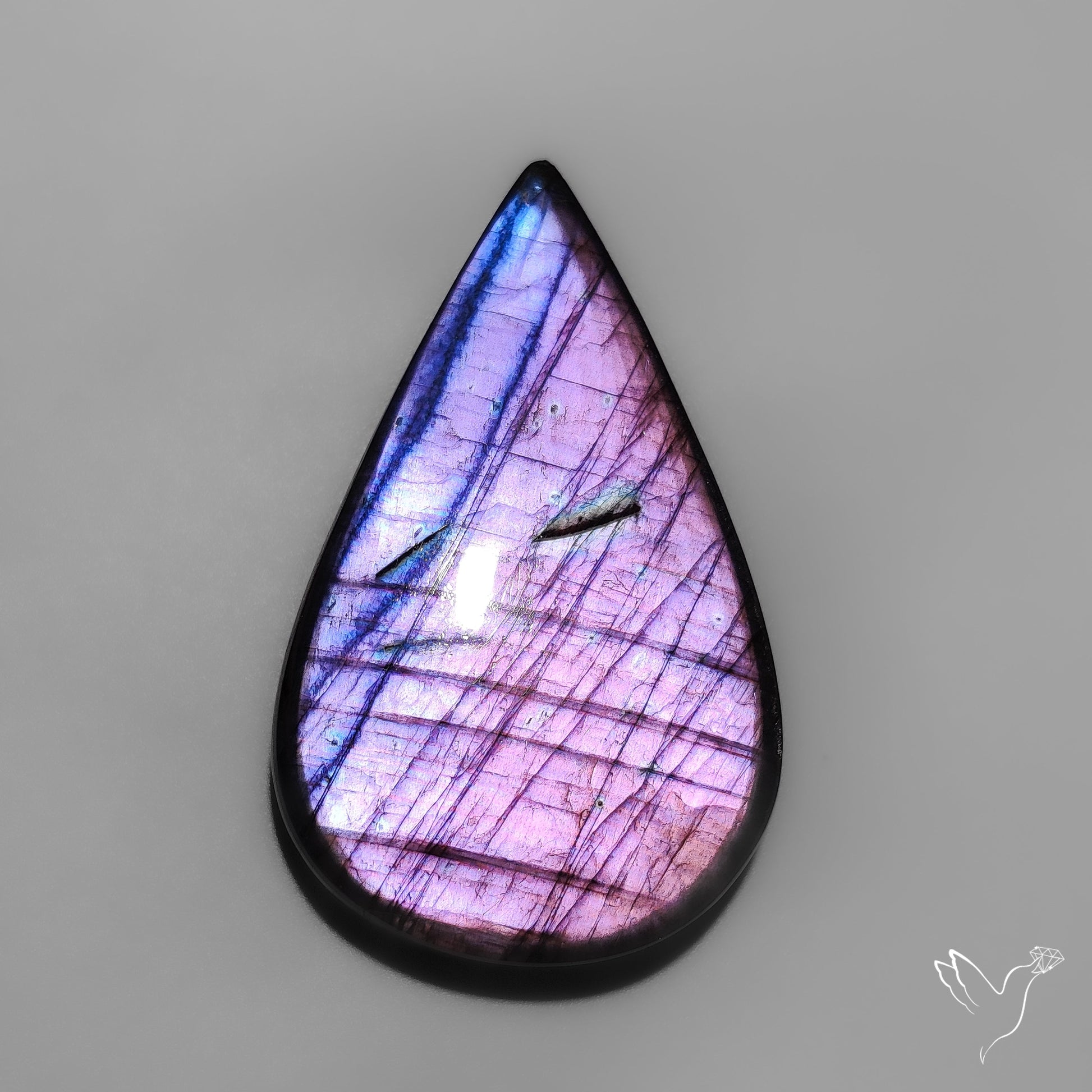 Purple Spectrolite Cabochon