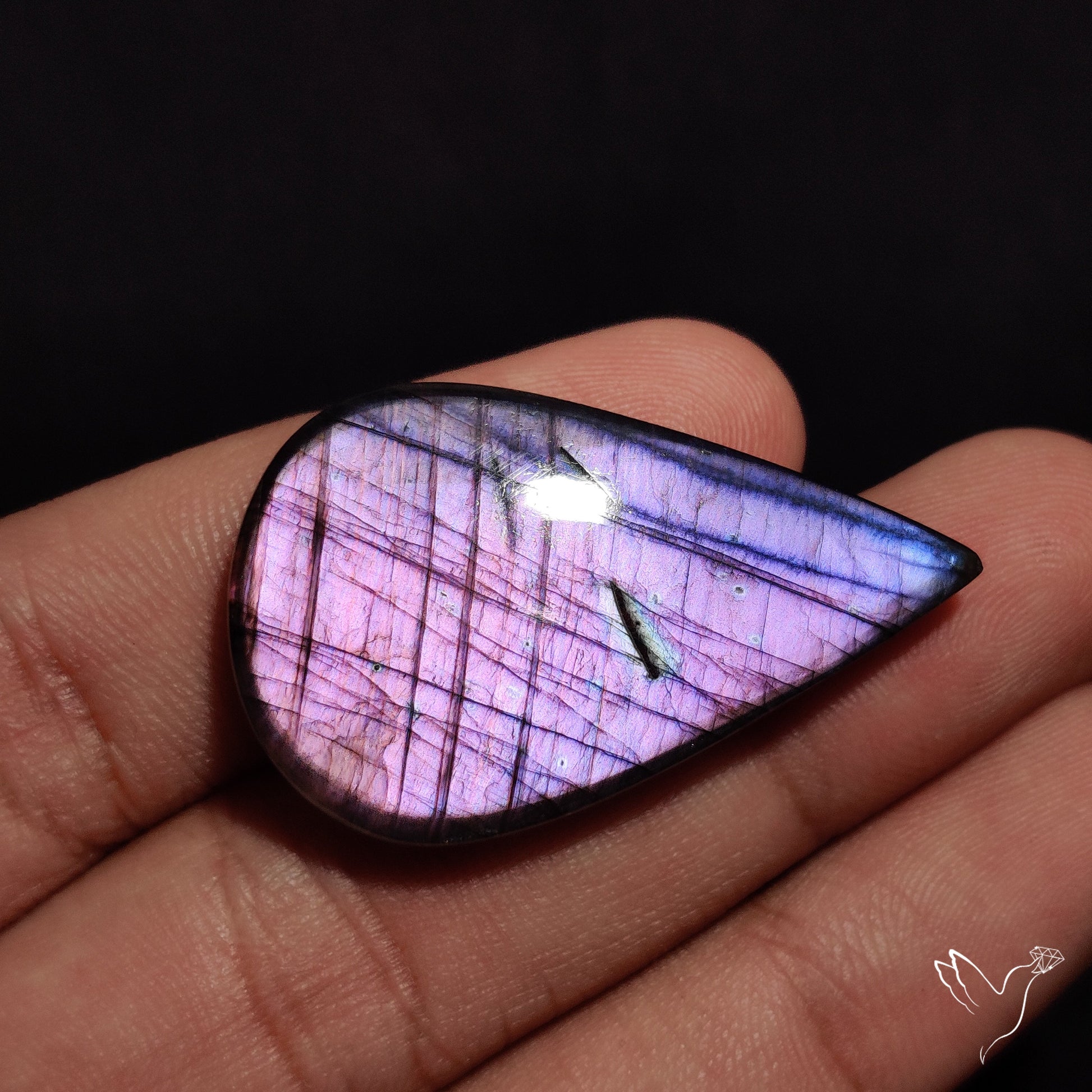 Purple Spectrolite Cabochon