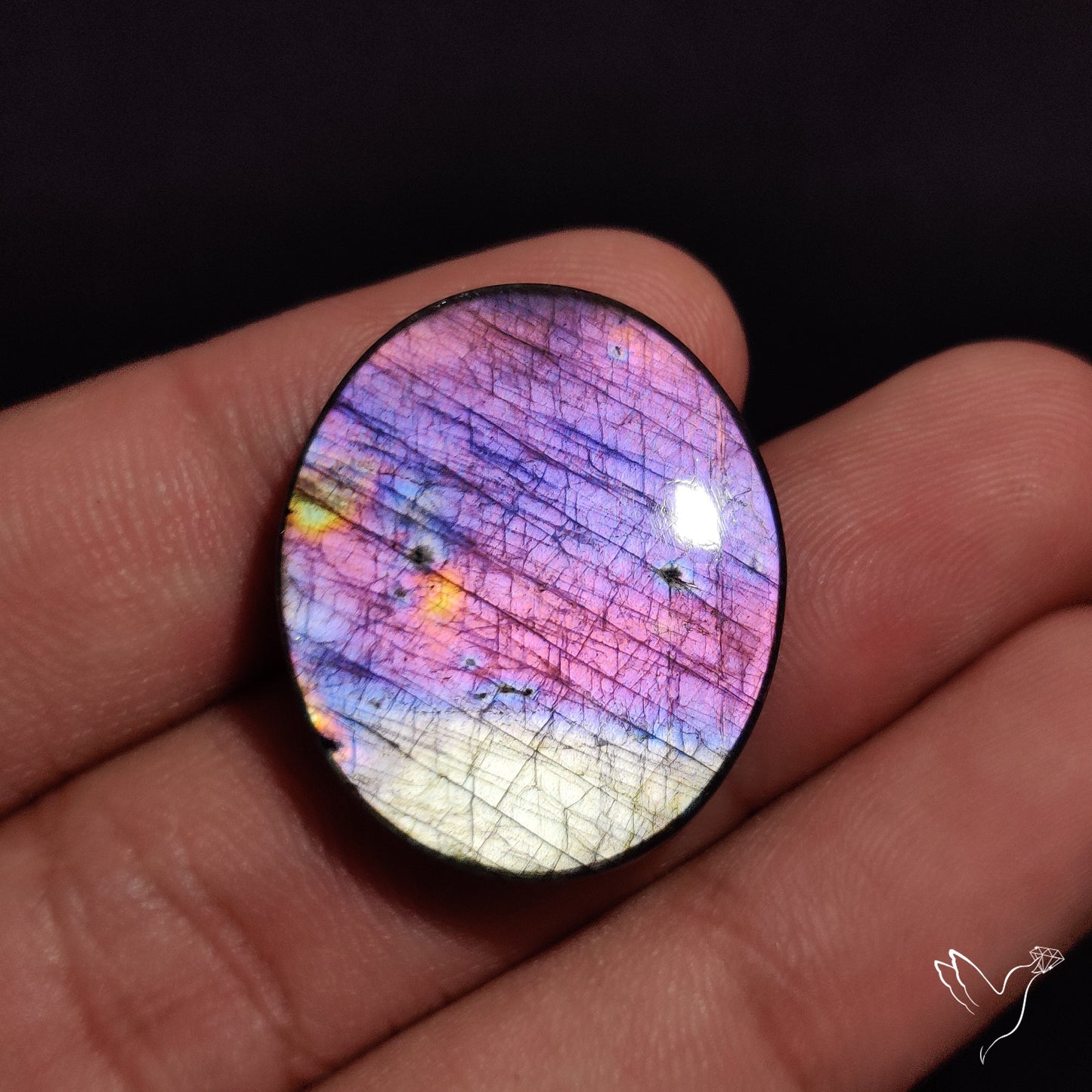 Purple Spectrolite Cabochon