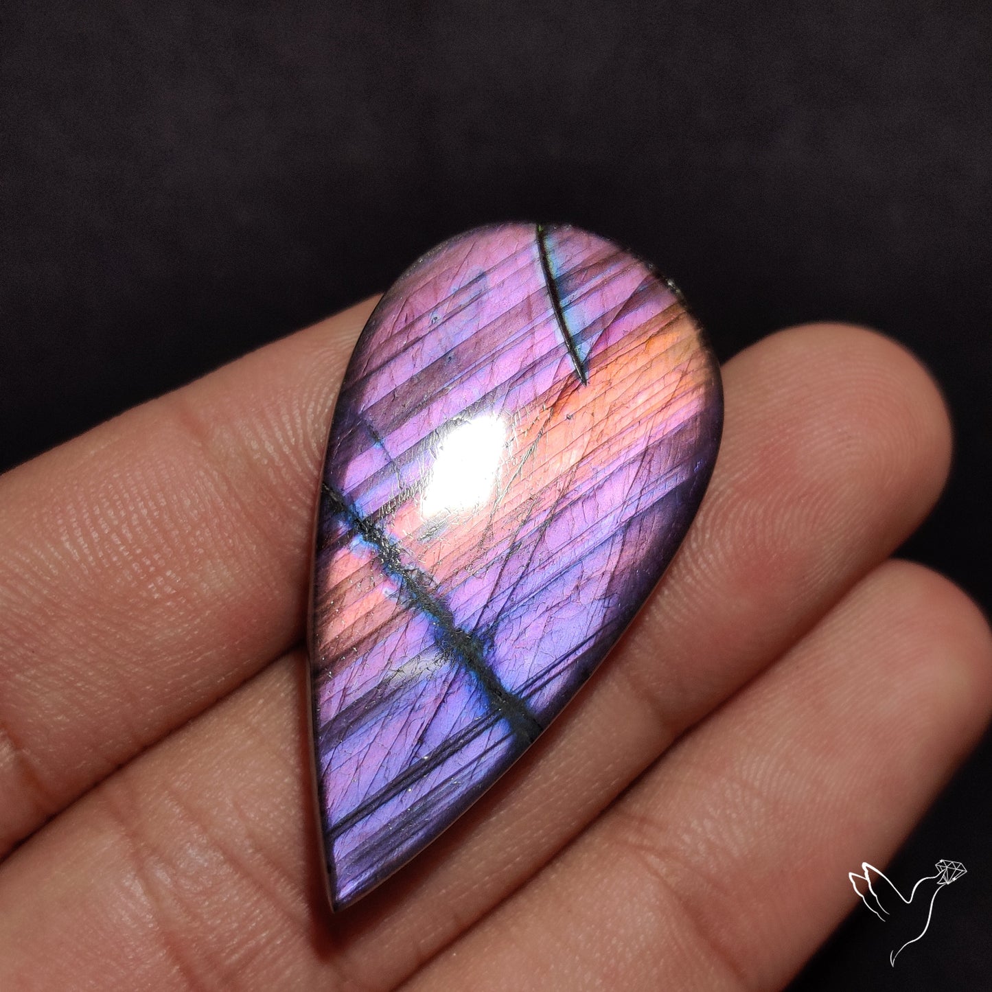 Purple Spectrolite Cabochon
