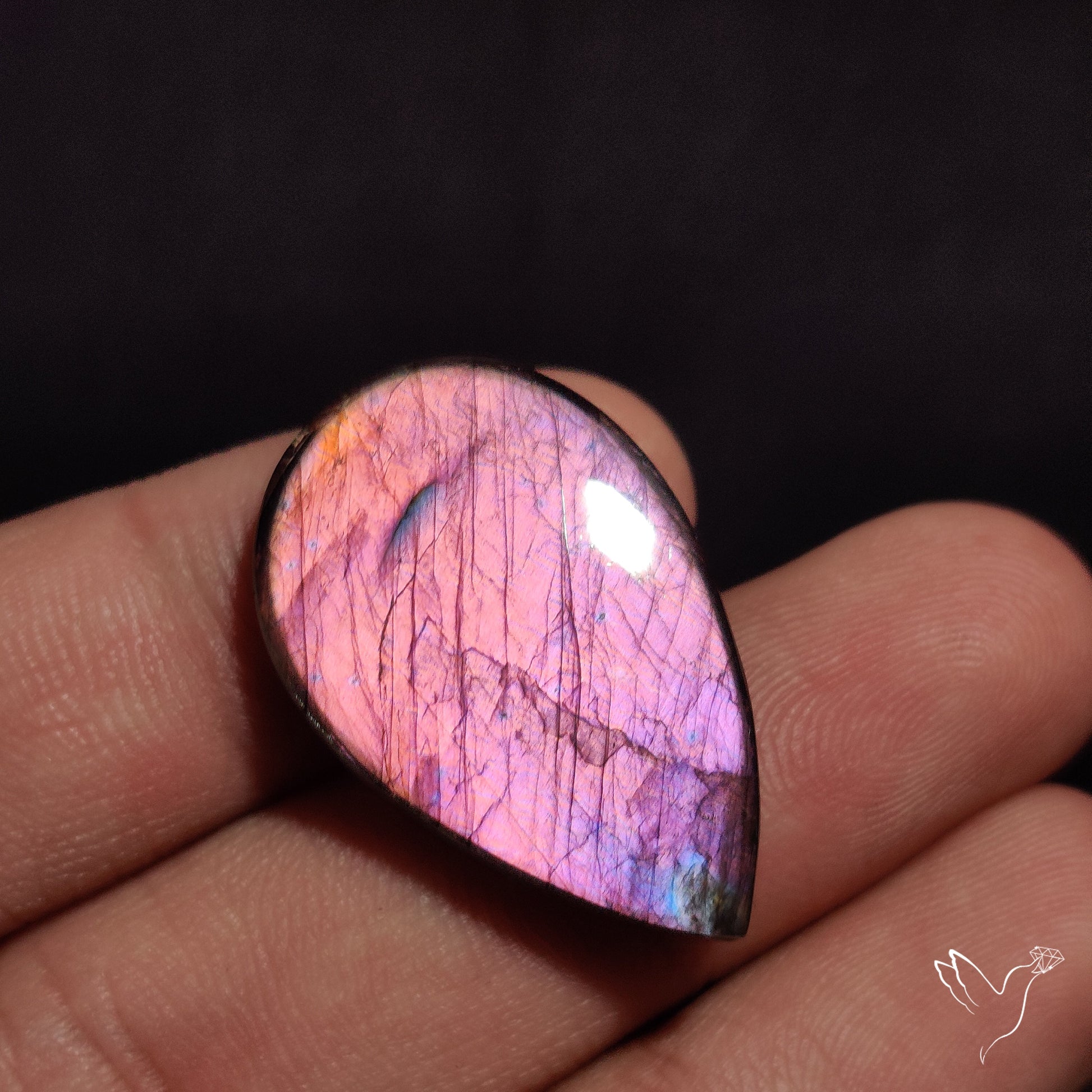 Purple Spectrolite Cabochon