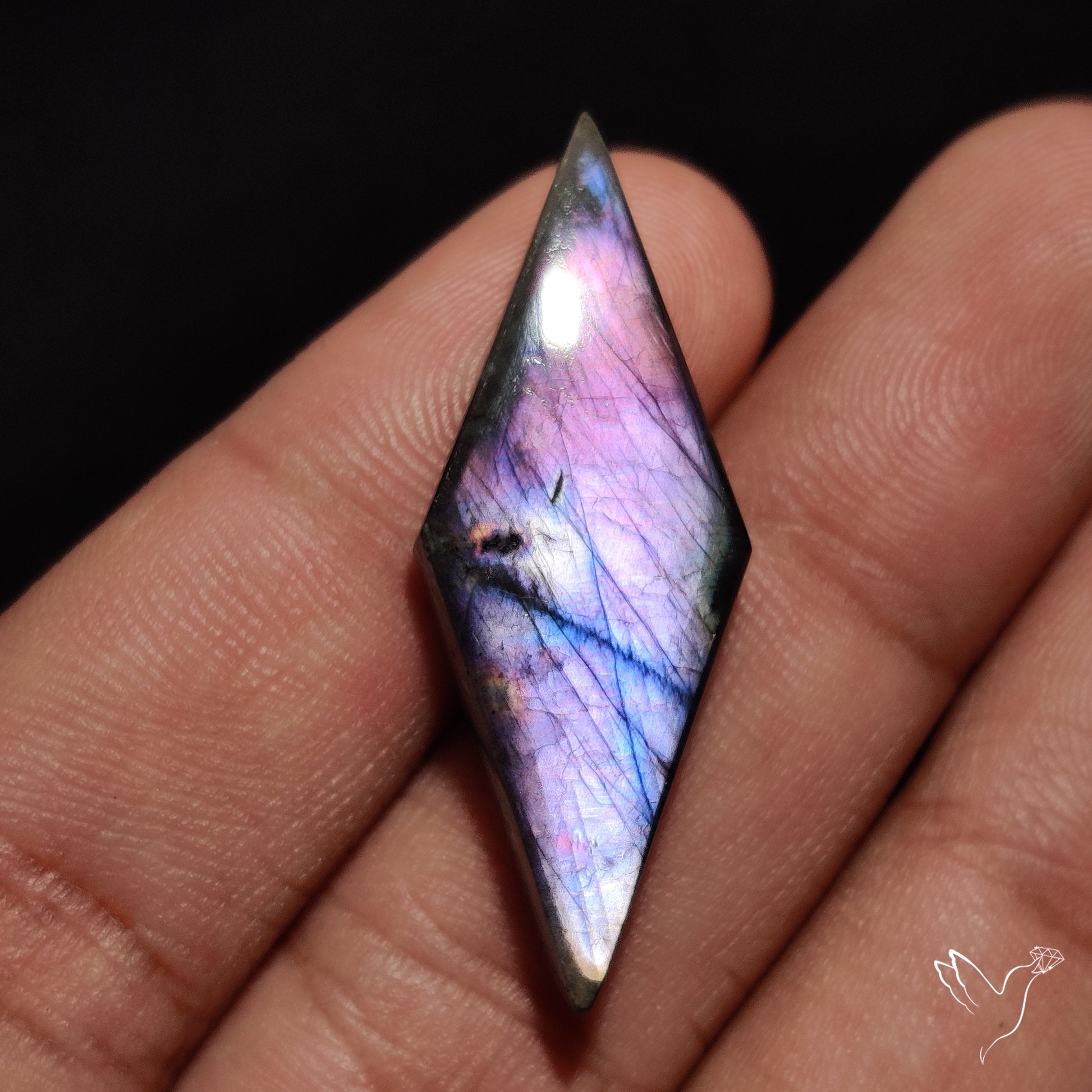 Purple Spectrolite Cabochon