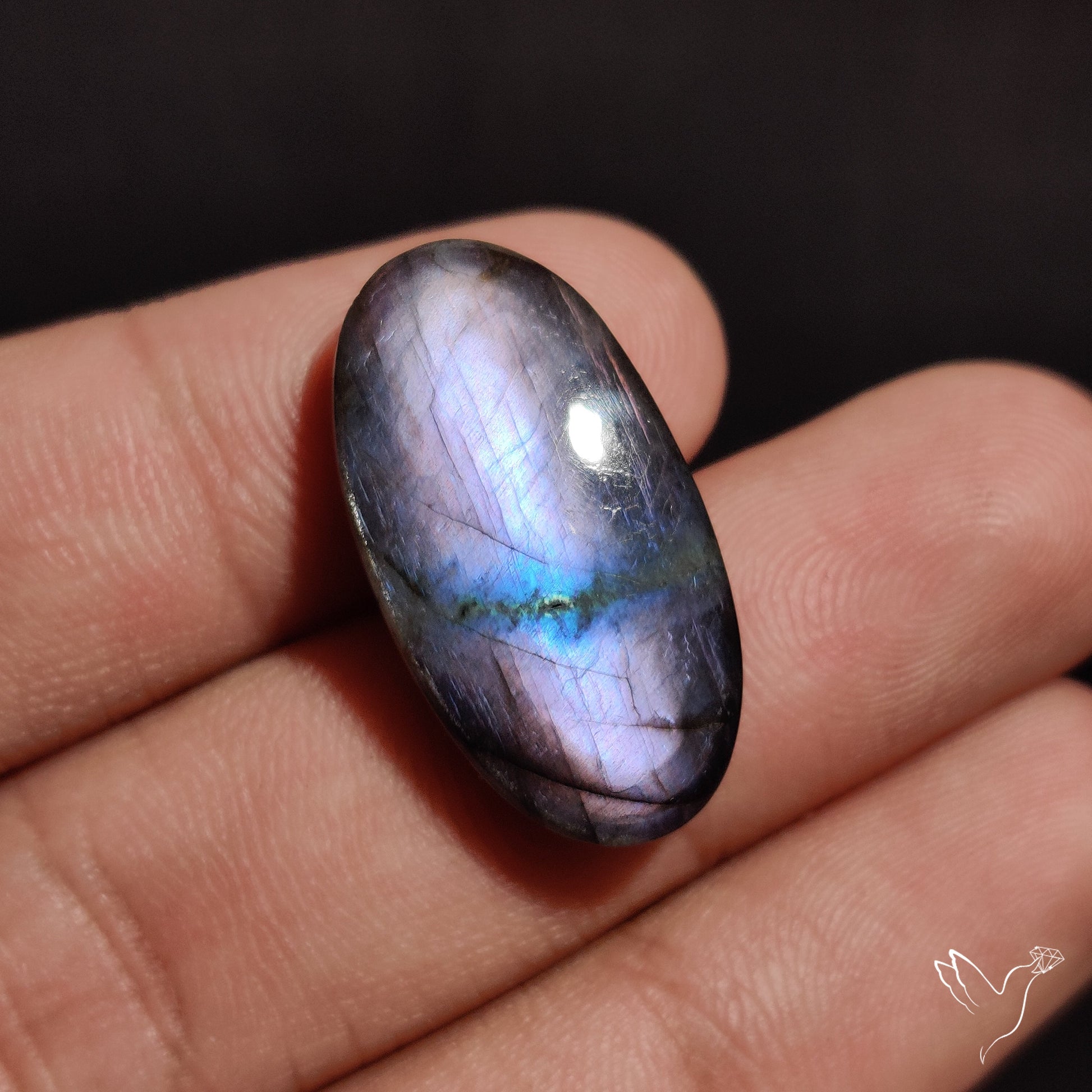 Purple Spectrolite Cabochon
