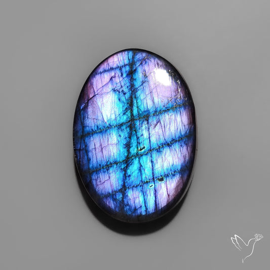 Electric Blue Spectrolite Cabochon