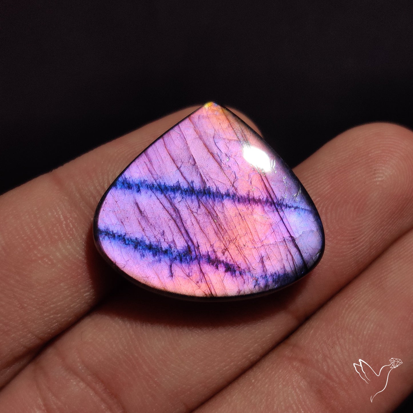 Purple Spectrolite Cabochon