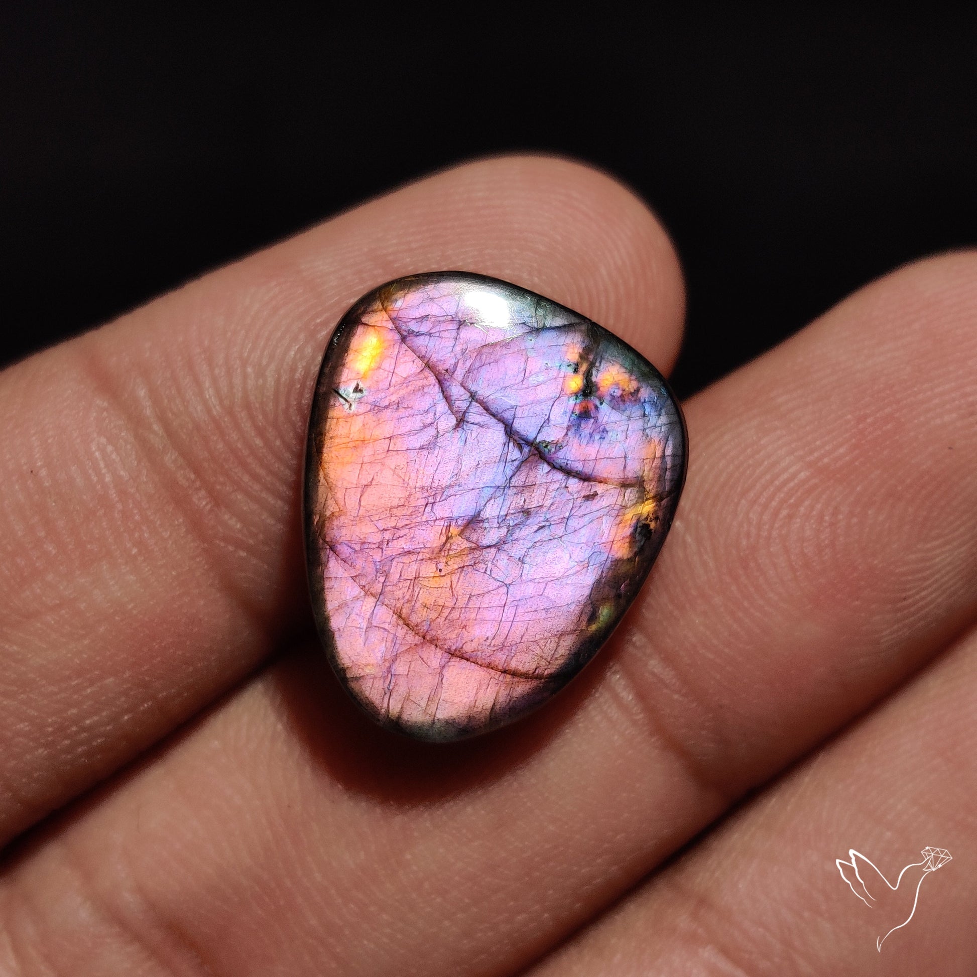 Purple Spectrolite Cabochon