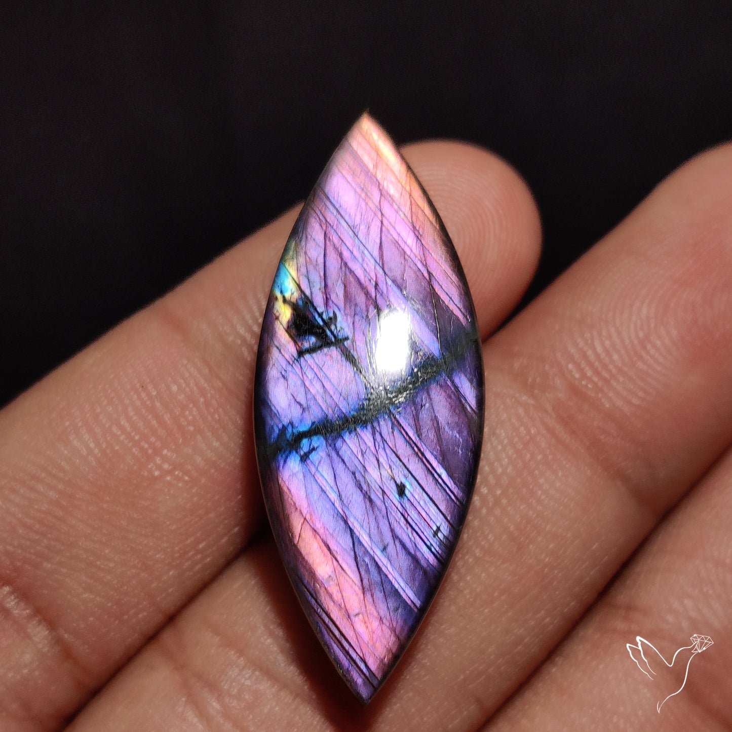 Purple Spectrolite Cabochon