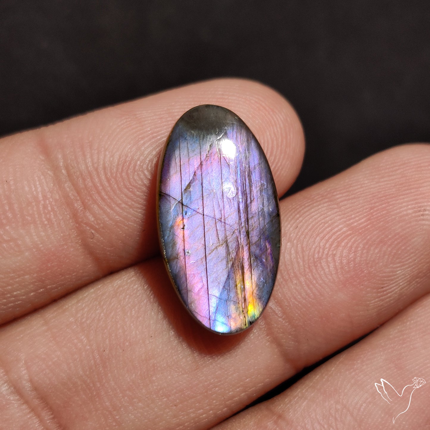 Electric Blue Spectrolite Cabochon
