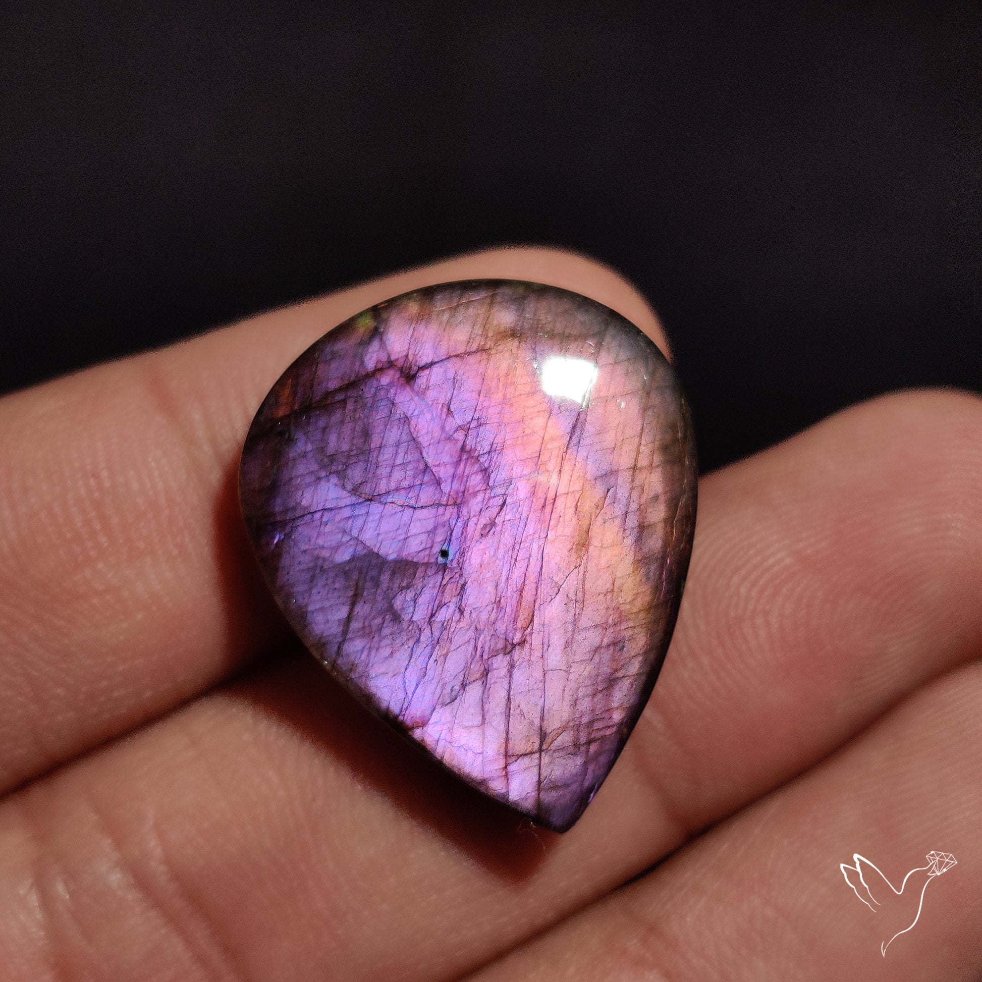 Purple Spectrolite Cabochon