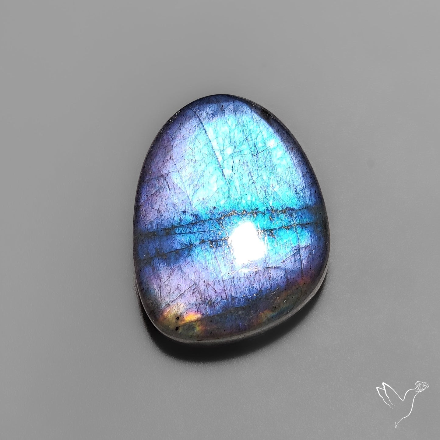 Electric Blue Spectrolite Cabochon