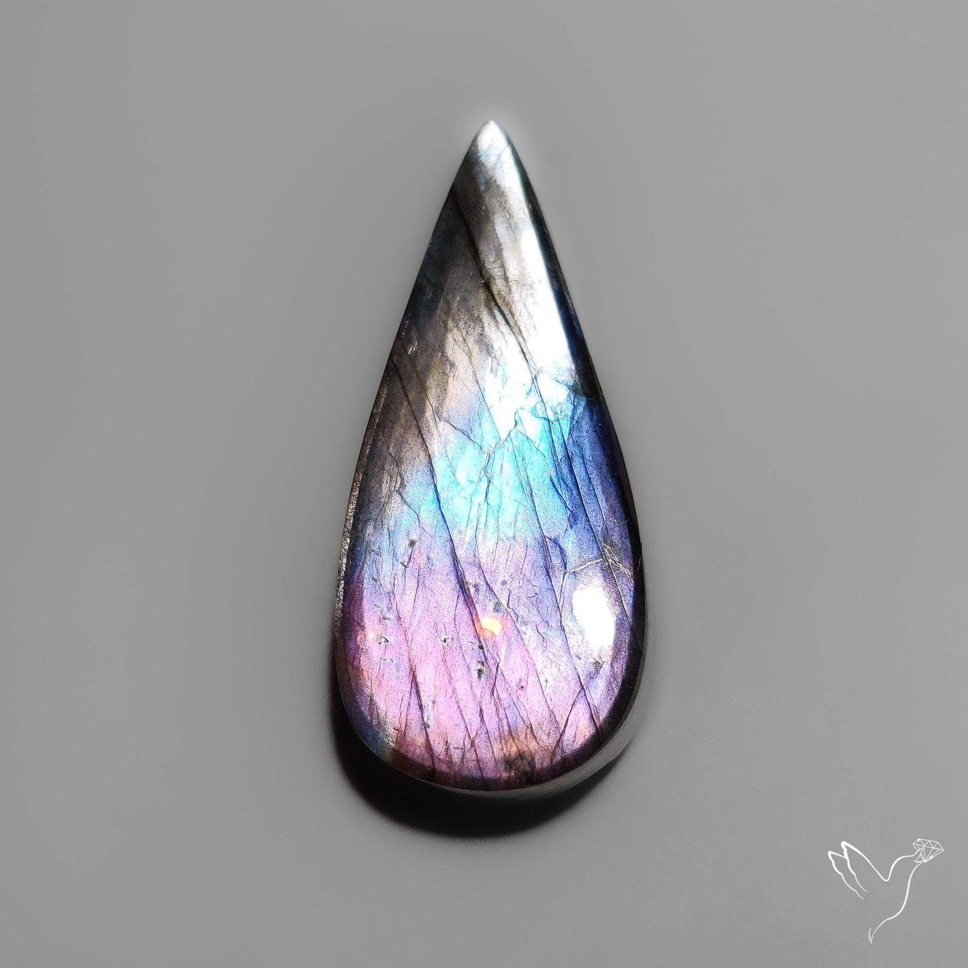 Electric Blue Spectrolite Cabochon