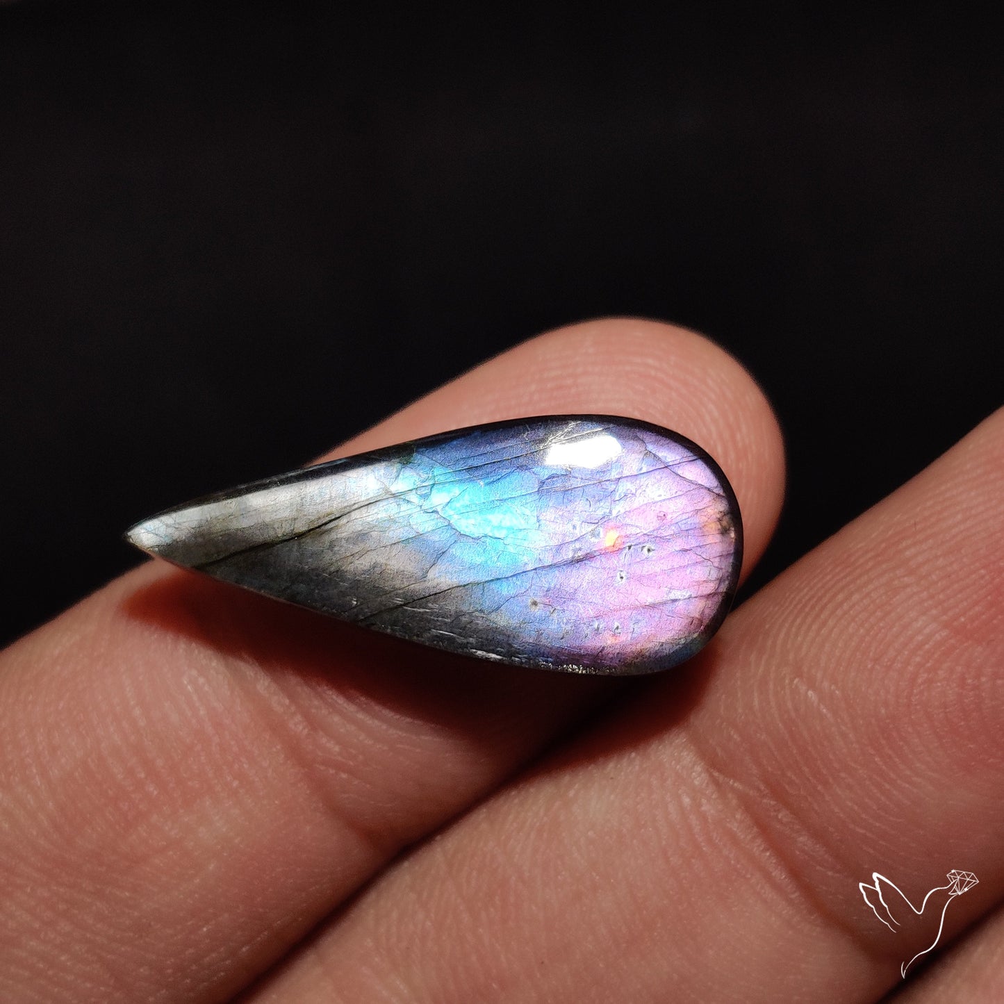 Electric Blue Spectrolite Cabochon