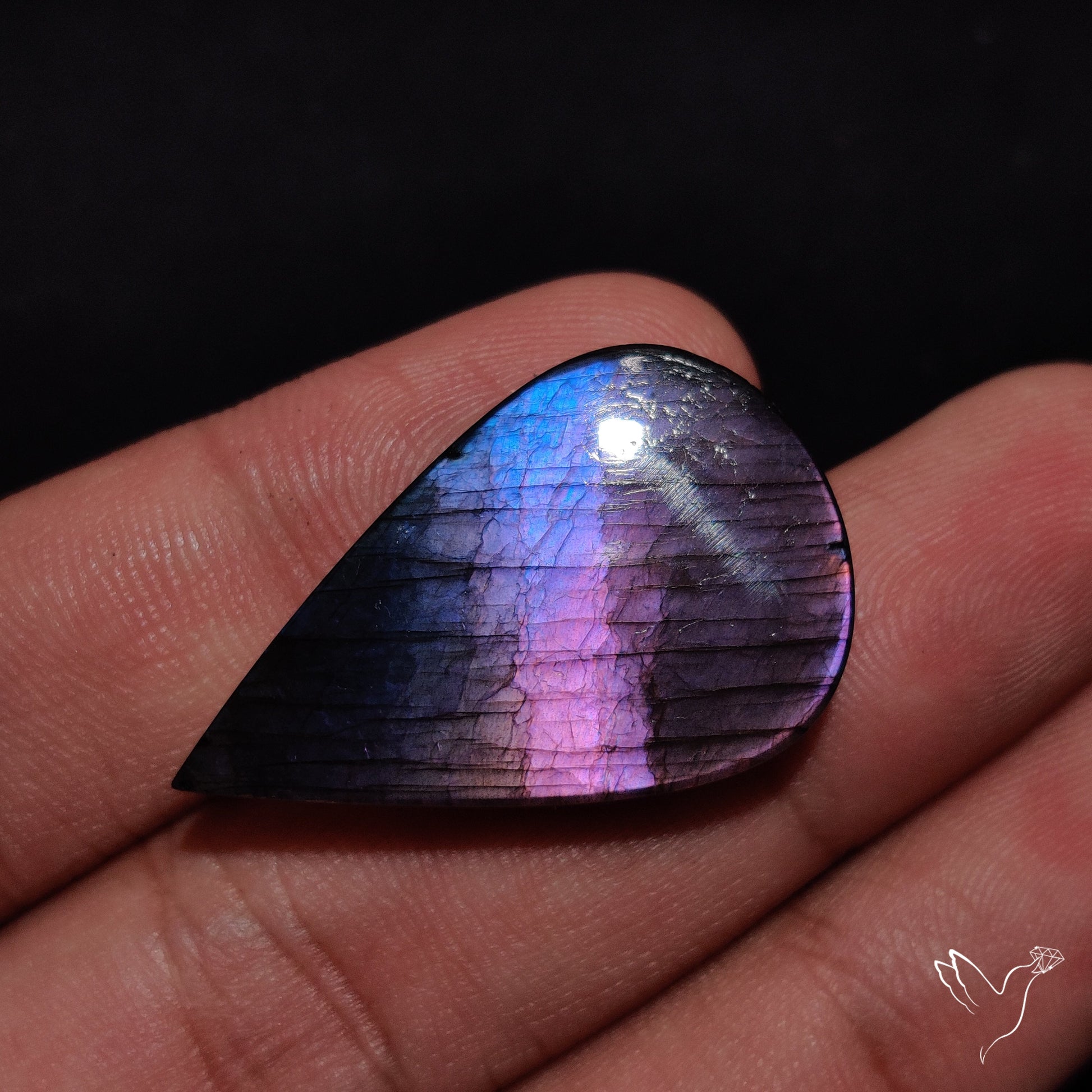 Purple Spectrolite Cabochon