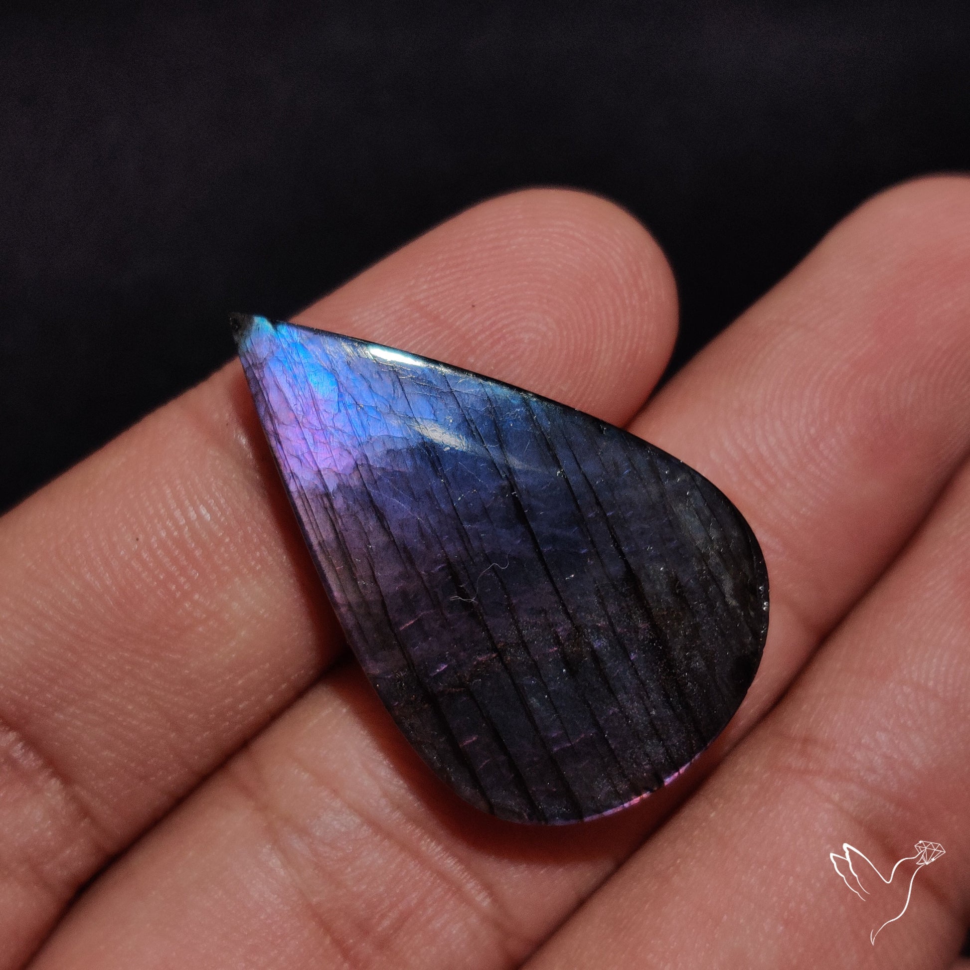 Purple Spectrolite Cabochon