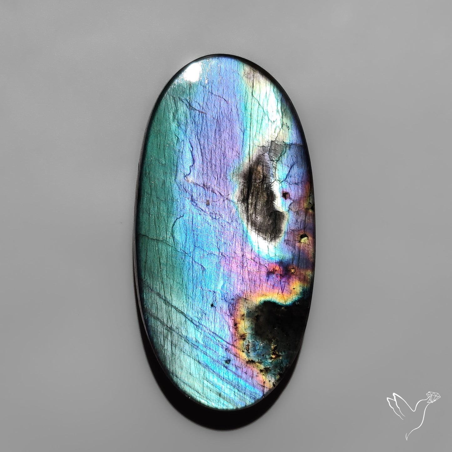 Sea Green Spectrolite Cabochon