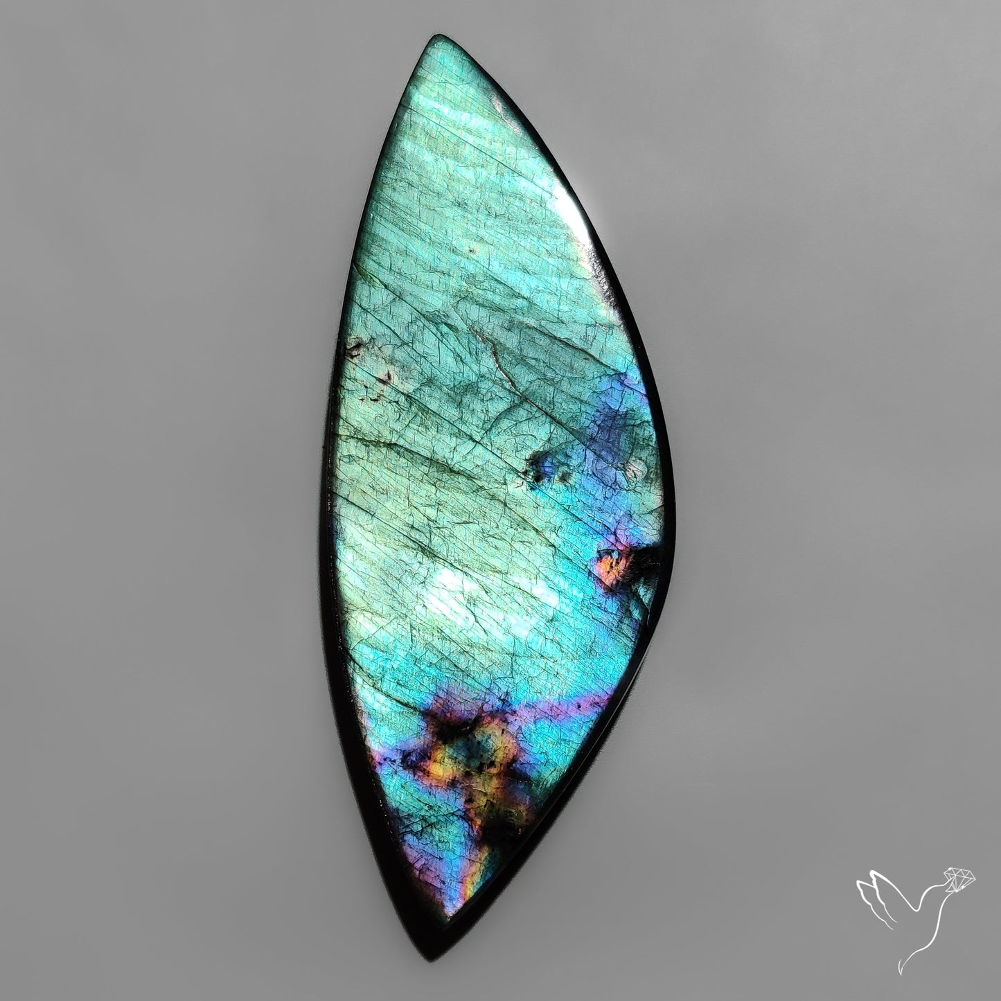Sea Green Spectrolite Cabochon