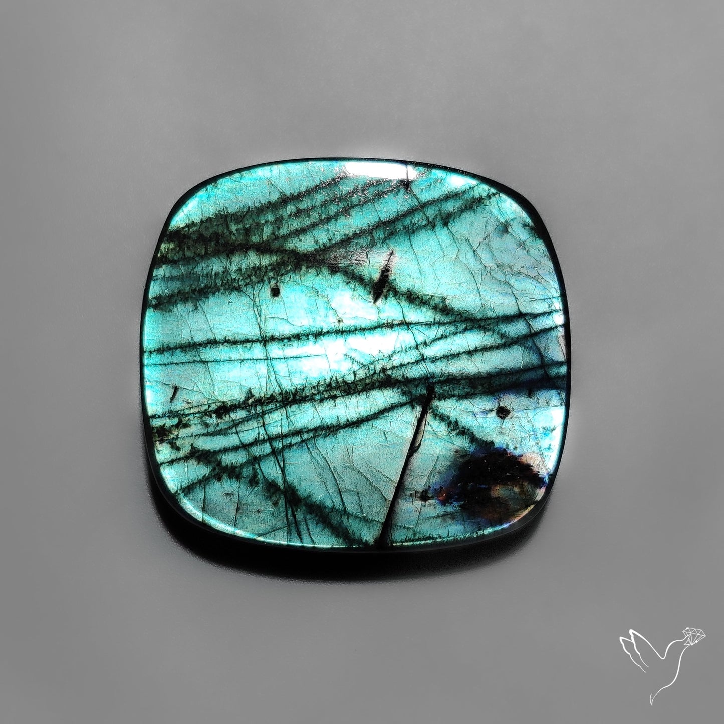Sea Green Spectrolite Cabochon