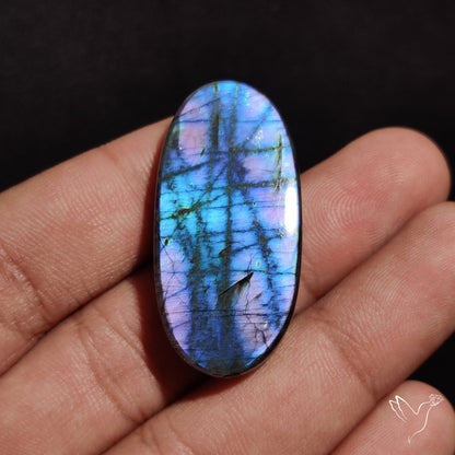 Electric Blue Spectrolite Cabochon