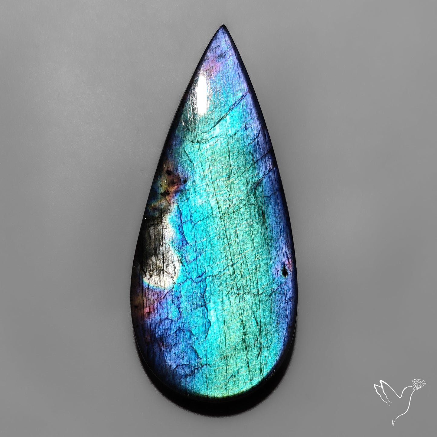 Sea Green Spectrolite Cabochon